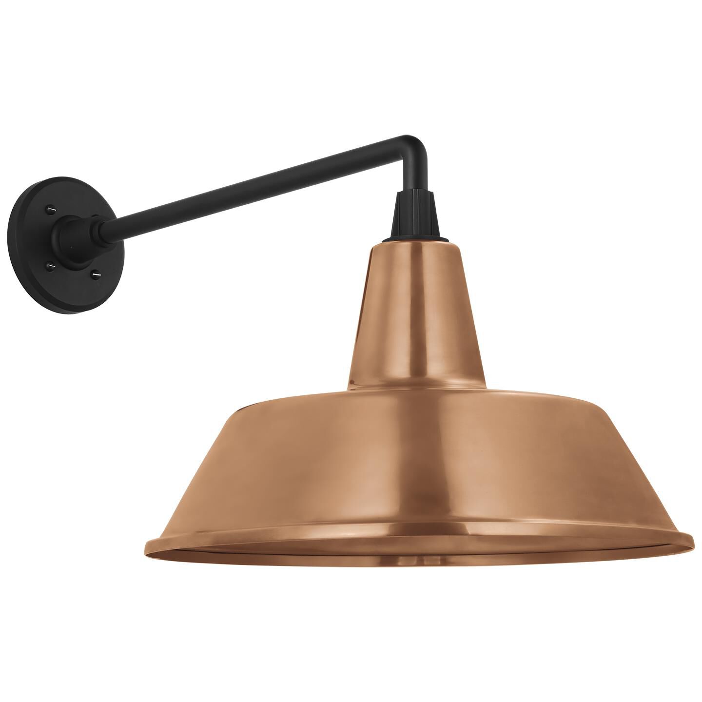 Shown in Matte Black finish and Copper shade