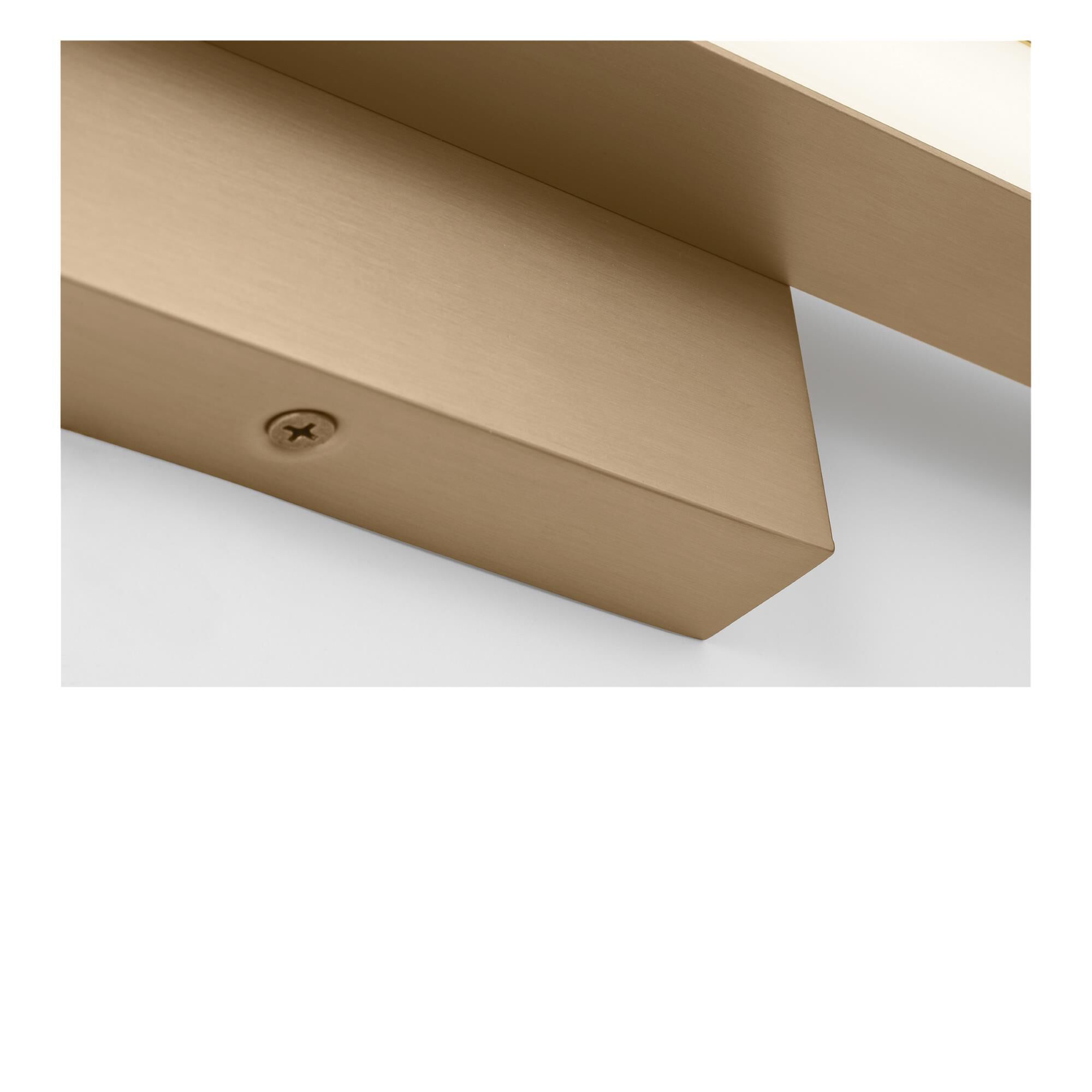 Shown in Satin Brass finish and White Polycarbonate shade