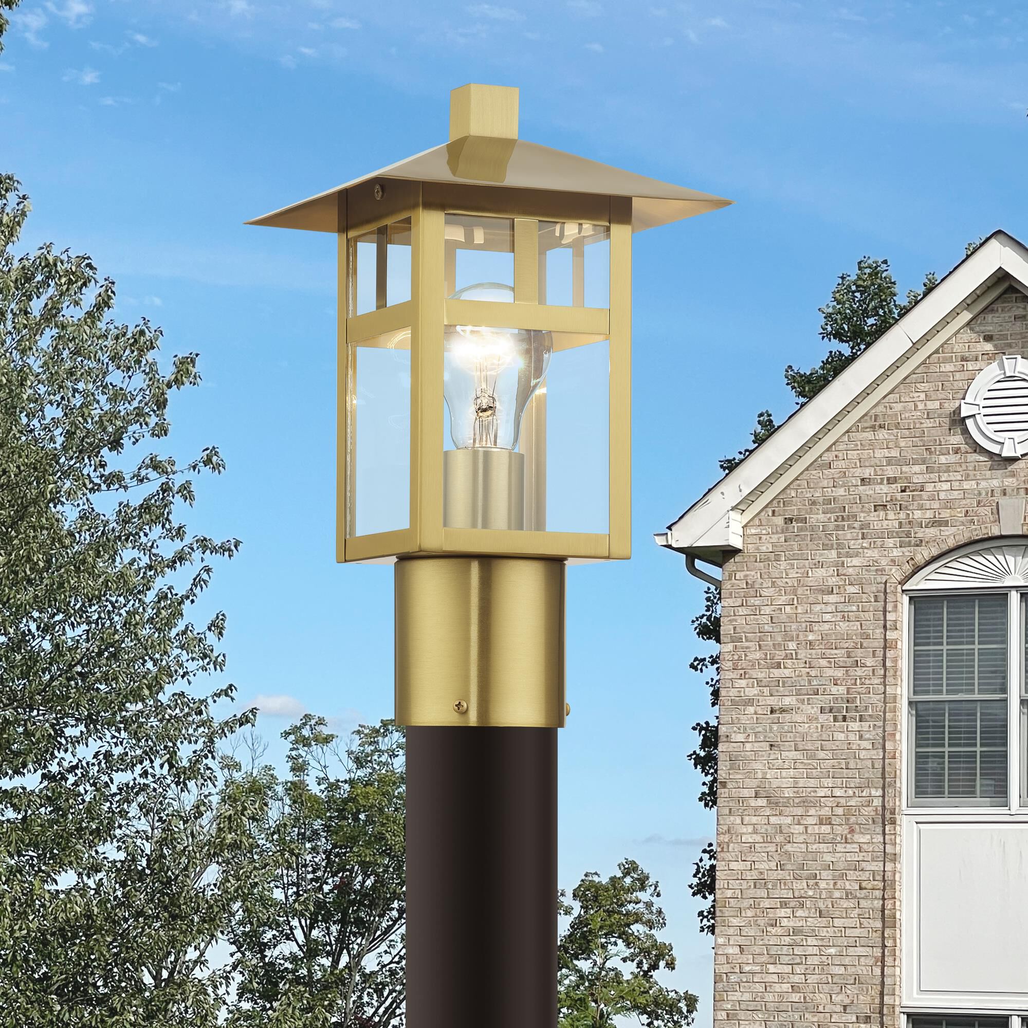 Crestlake 12 Inch Outdoor Post Lamp by Livex Lighting