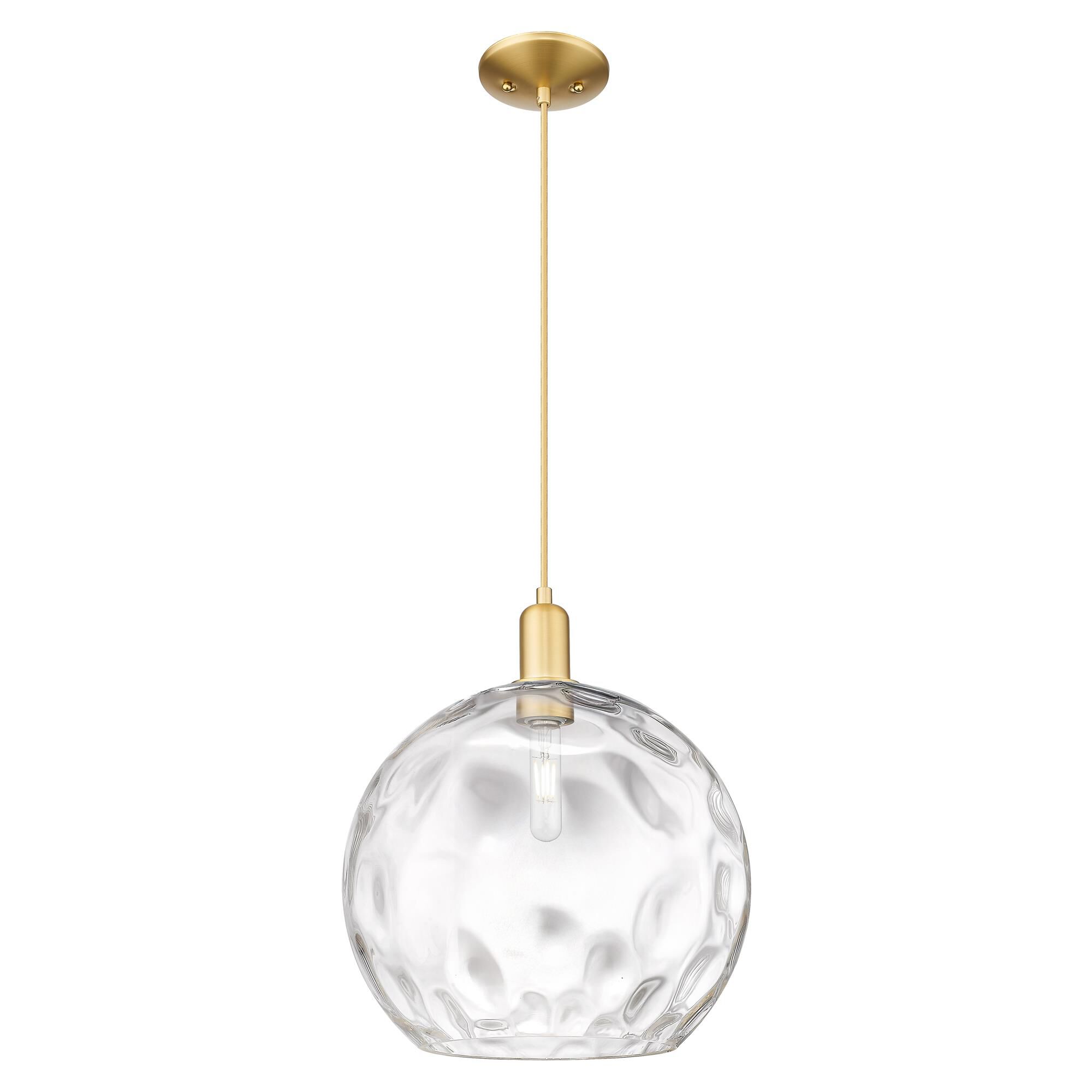 Shown in Satin Gold finish and Clear Water glass