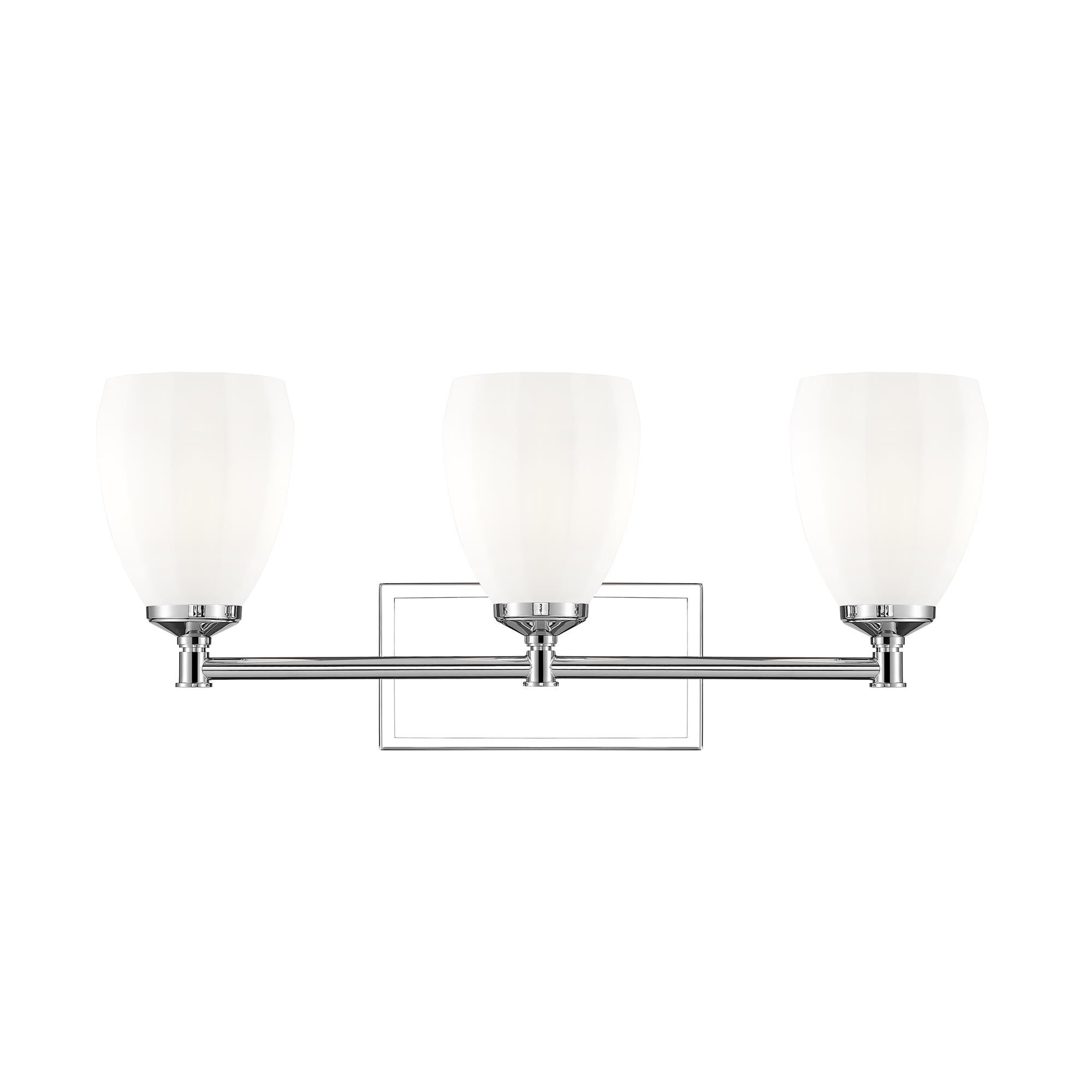 Shown in Chrome finish and Matte Opal glass and Matte Opal shade