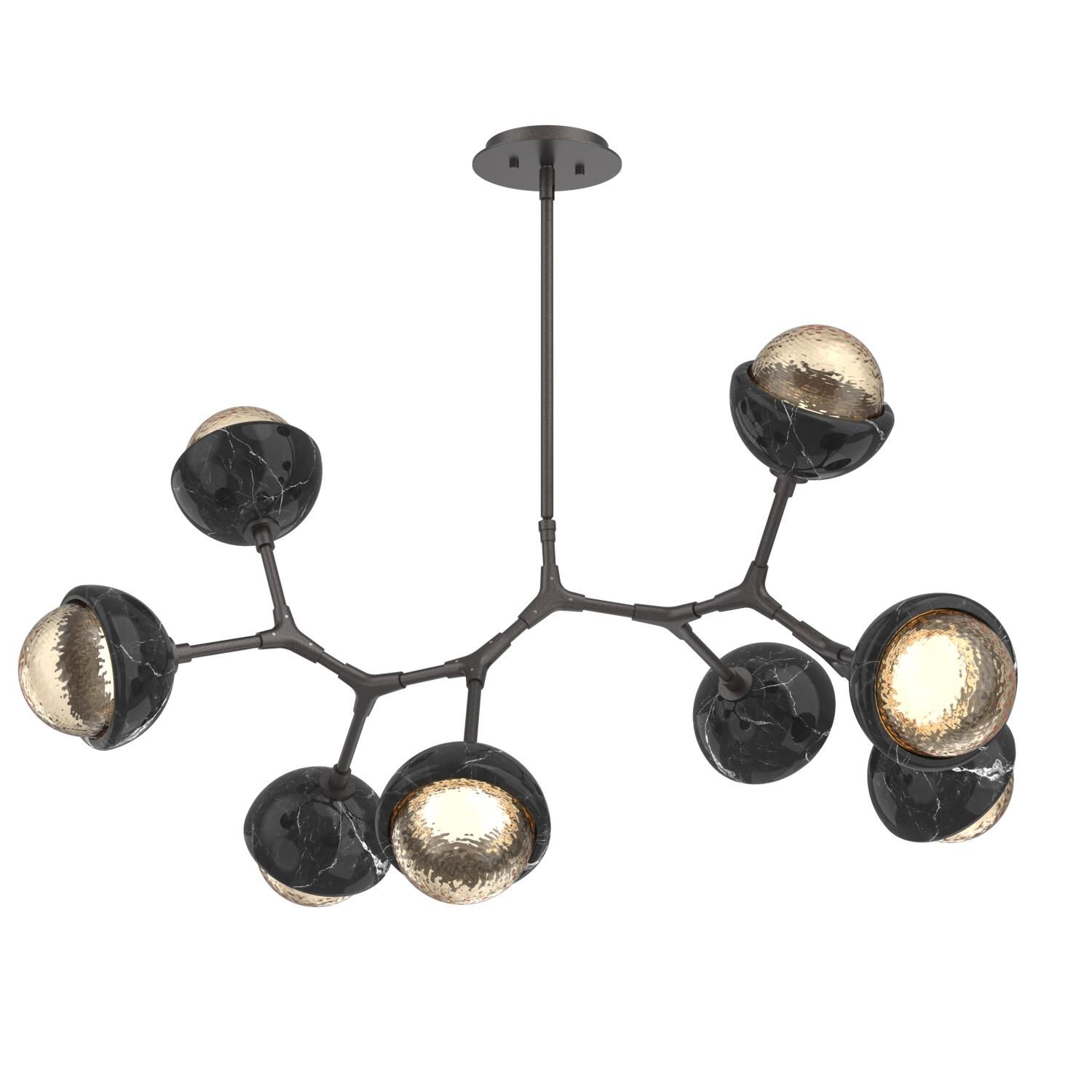 Levi Wilson Cabochon 38 Inch Linear Suspension Light by Hammerton Studio
