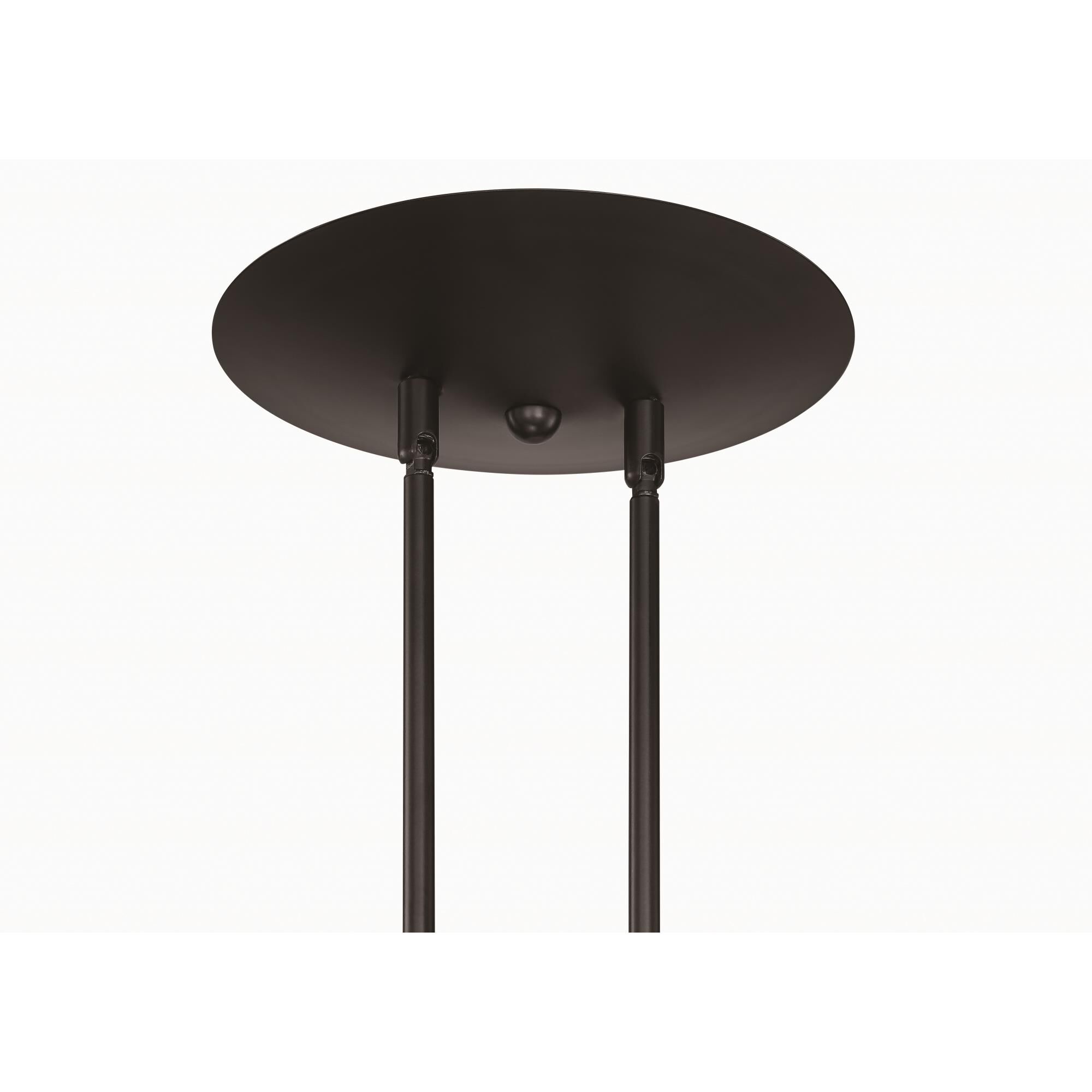 Shown in Flat Black finish and White Frosted glass