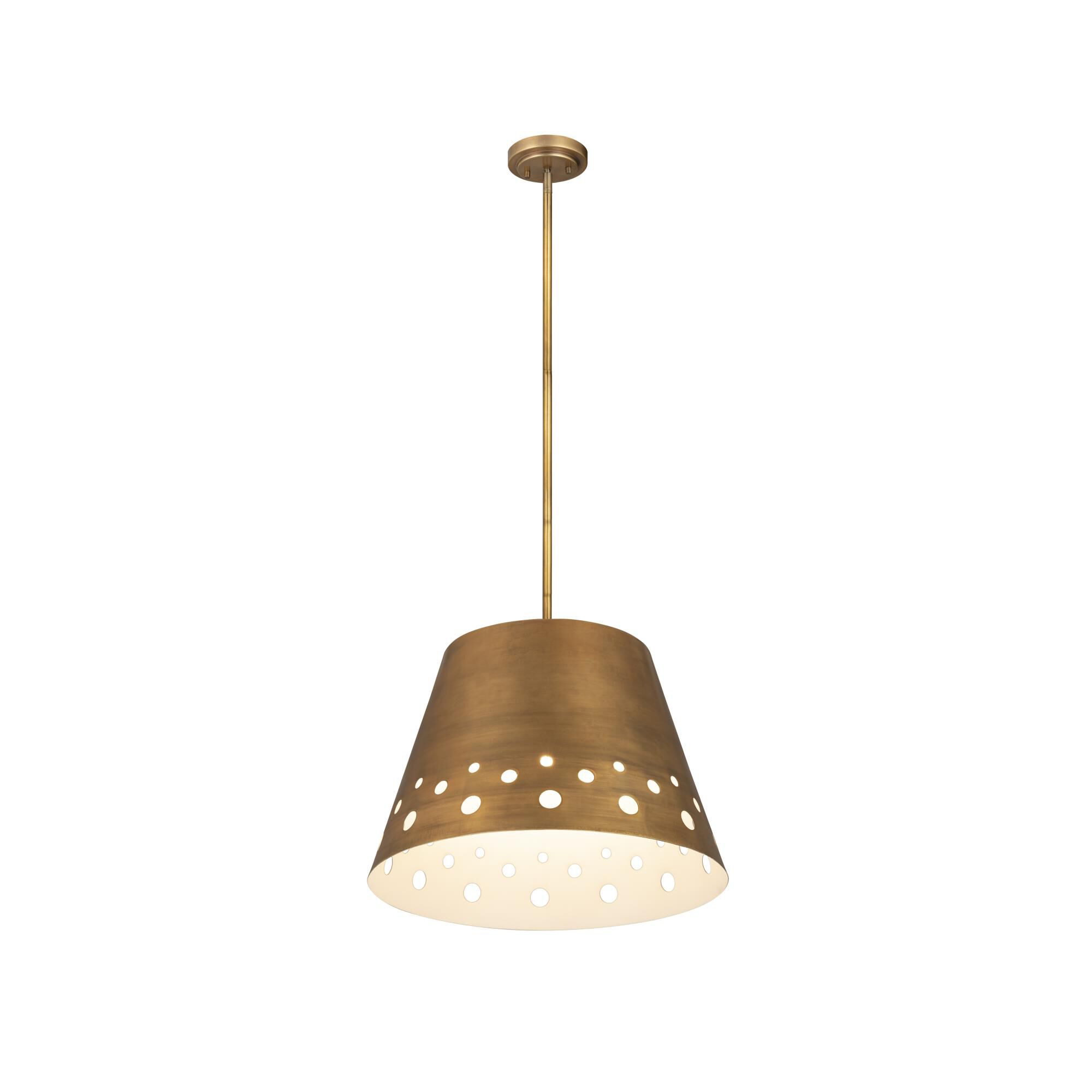 Shown in Rubbed Brass finish and Iron glass and Iron shade