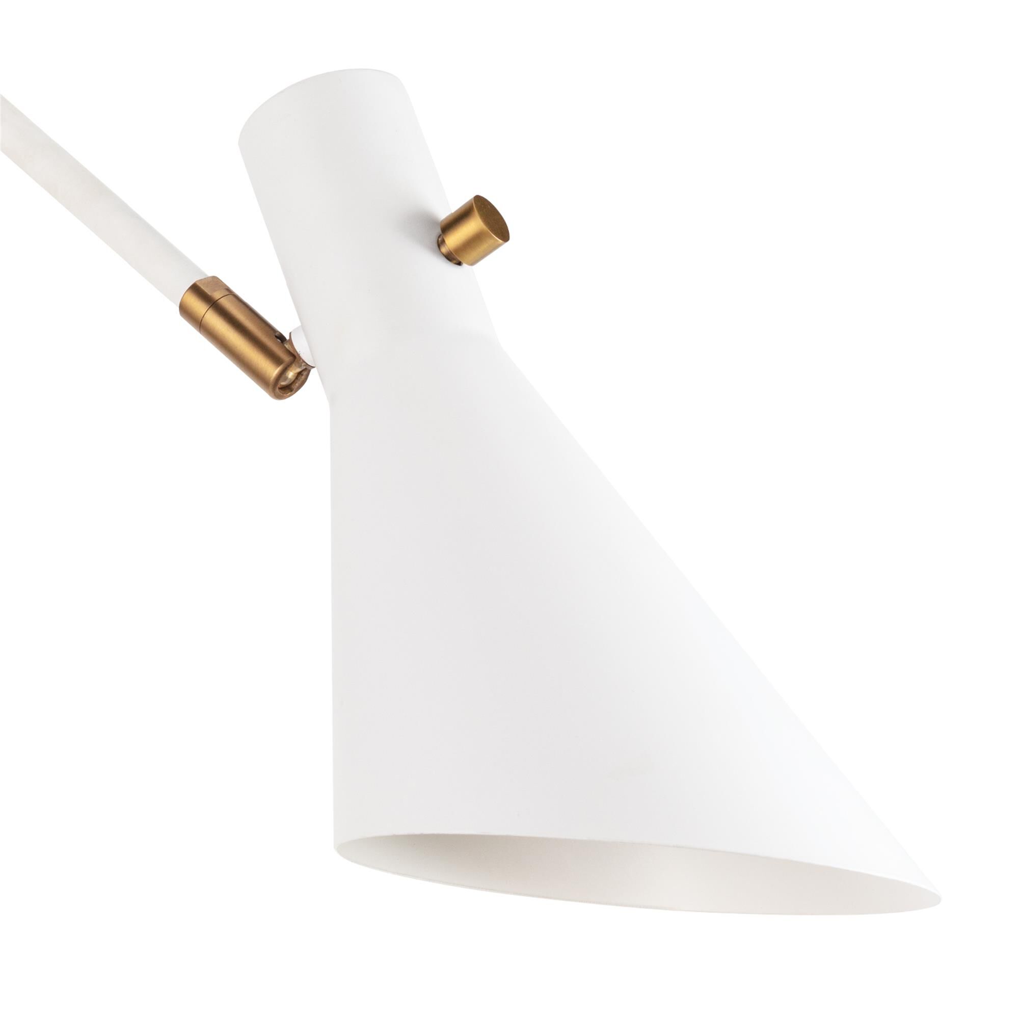 Shown in White finish and - None - shade