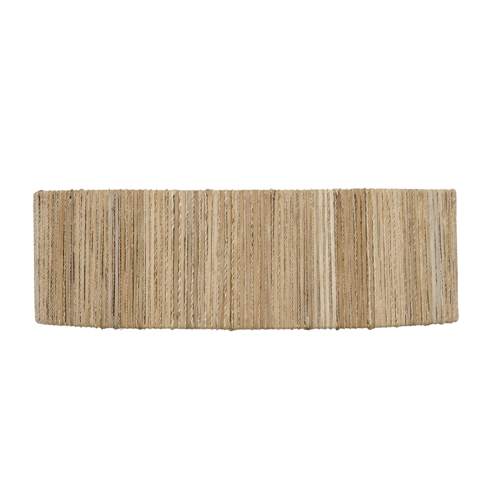 Shown in French Gold finish and Natural Rattan And Abaca Rope shade