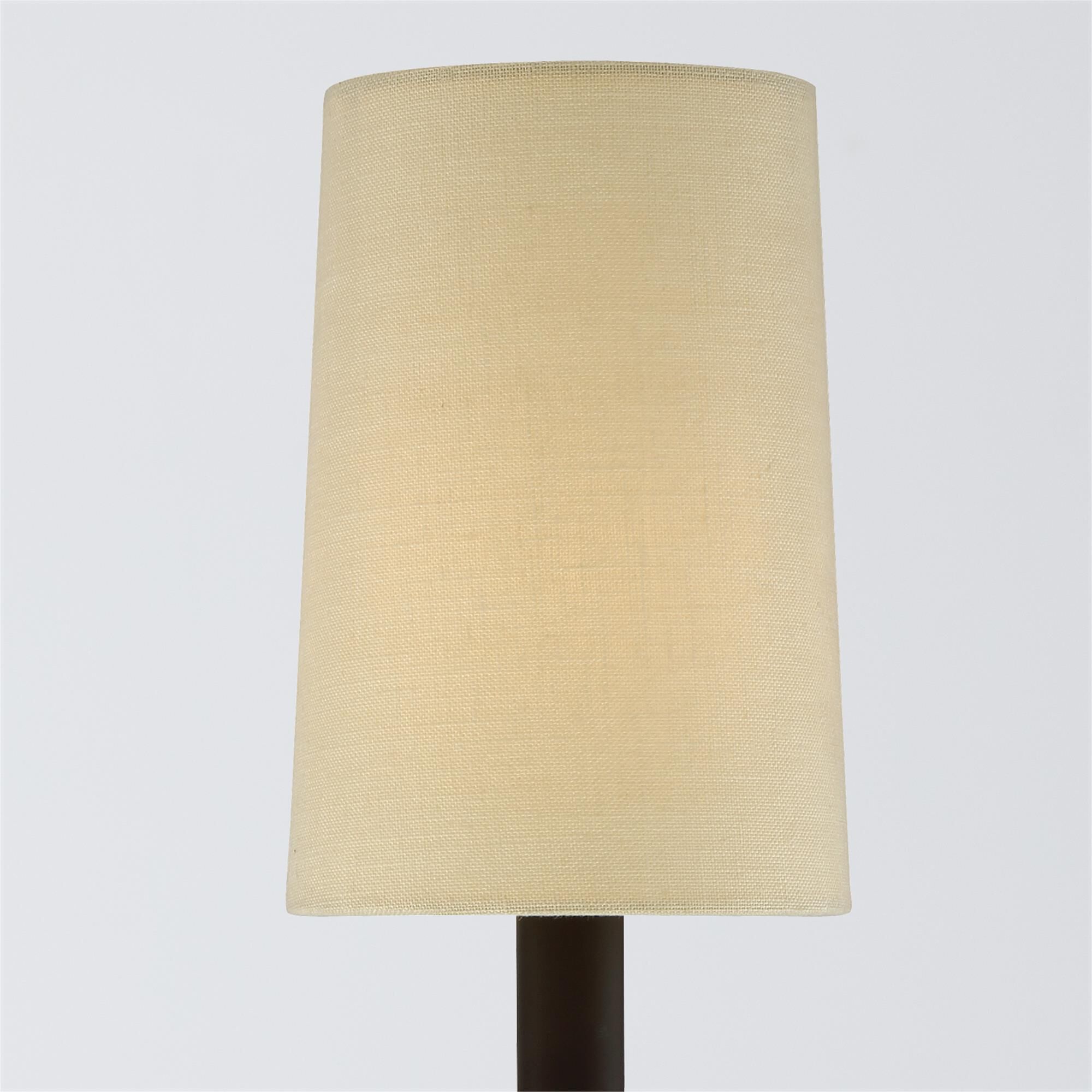 Shown in Dark Bronze finish and Silk glass and Ivory shade