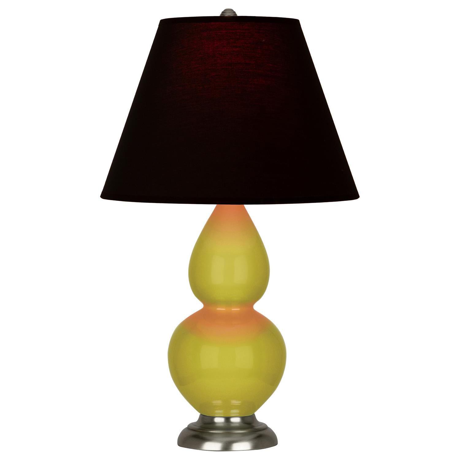 Shown in Citron finish and Ink Black with Rose Red Lining shade and Antique Silver accent
