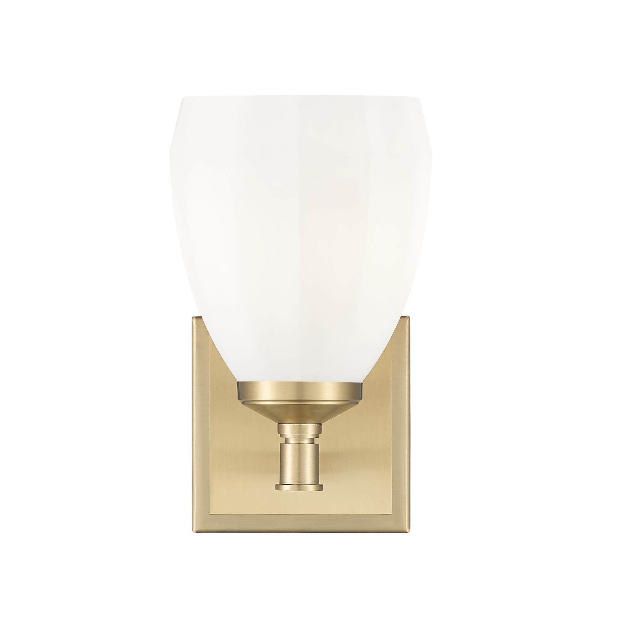 Shown in Modern Gold finish and Matte Opal glass and Matte Opal shade