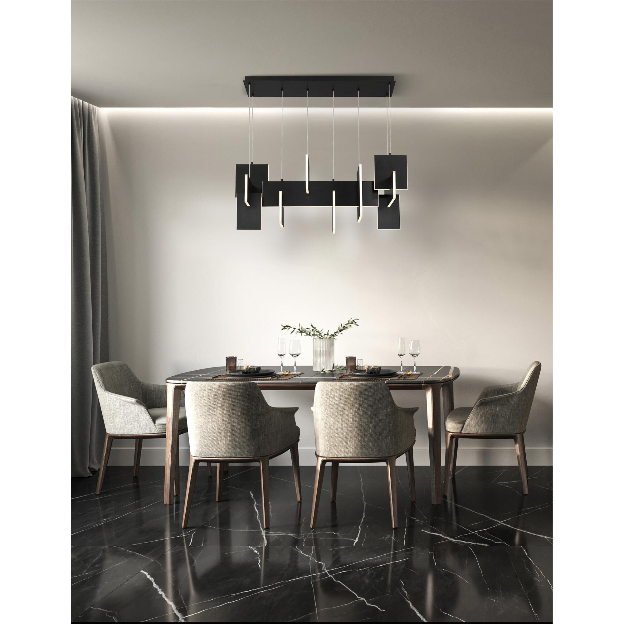 Coburg 42 Inch Linear Chandelier,