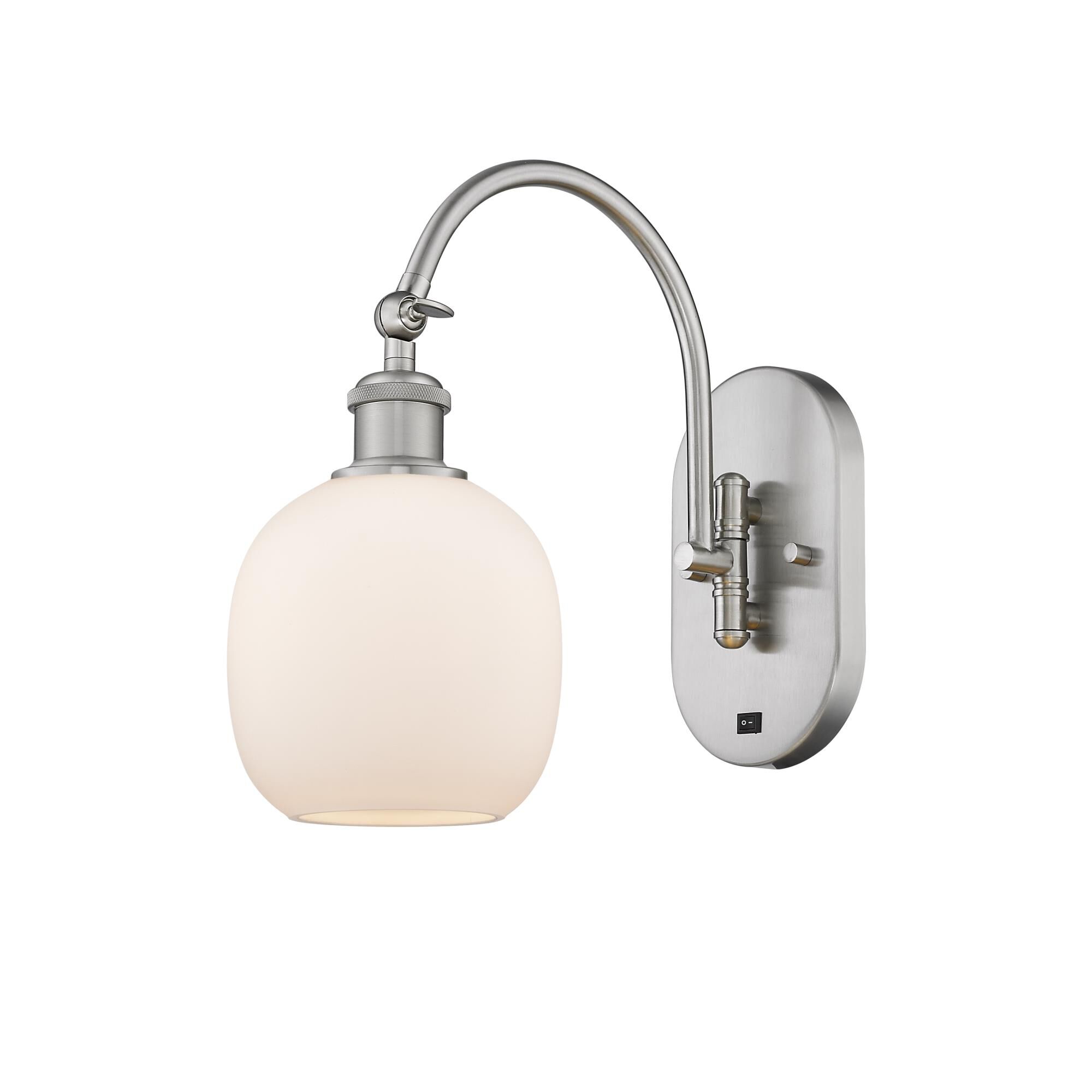 Shown in Brushed Satin Nickel finish and Frosted glass