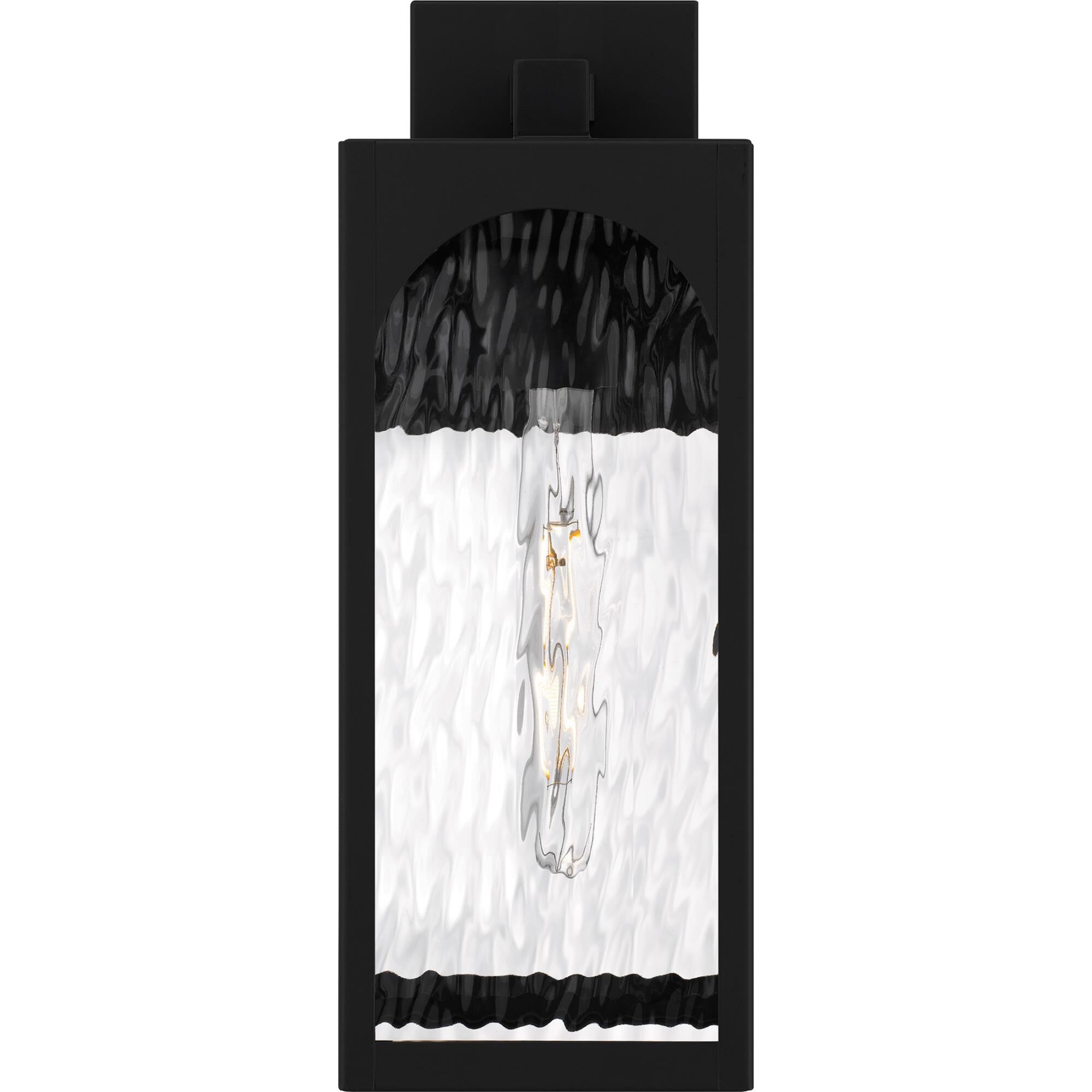 Shown in Matte Black finish and Clear Textured Glass shade