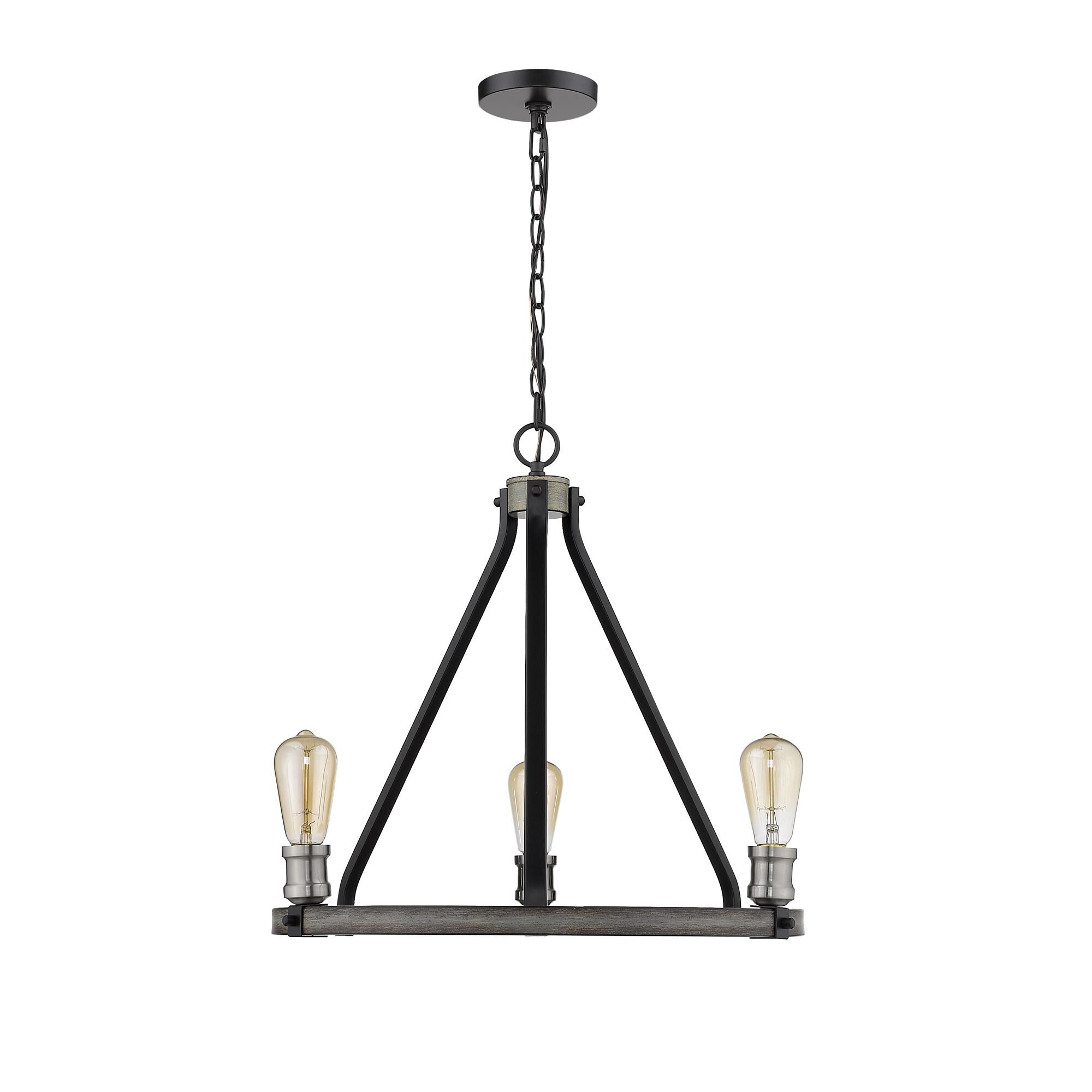 Shown in Ashen Barnboard finish and --- glass and --- shade