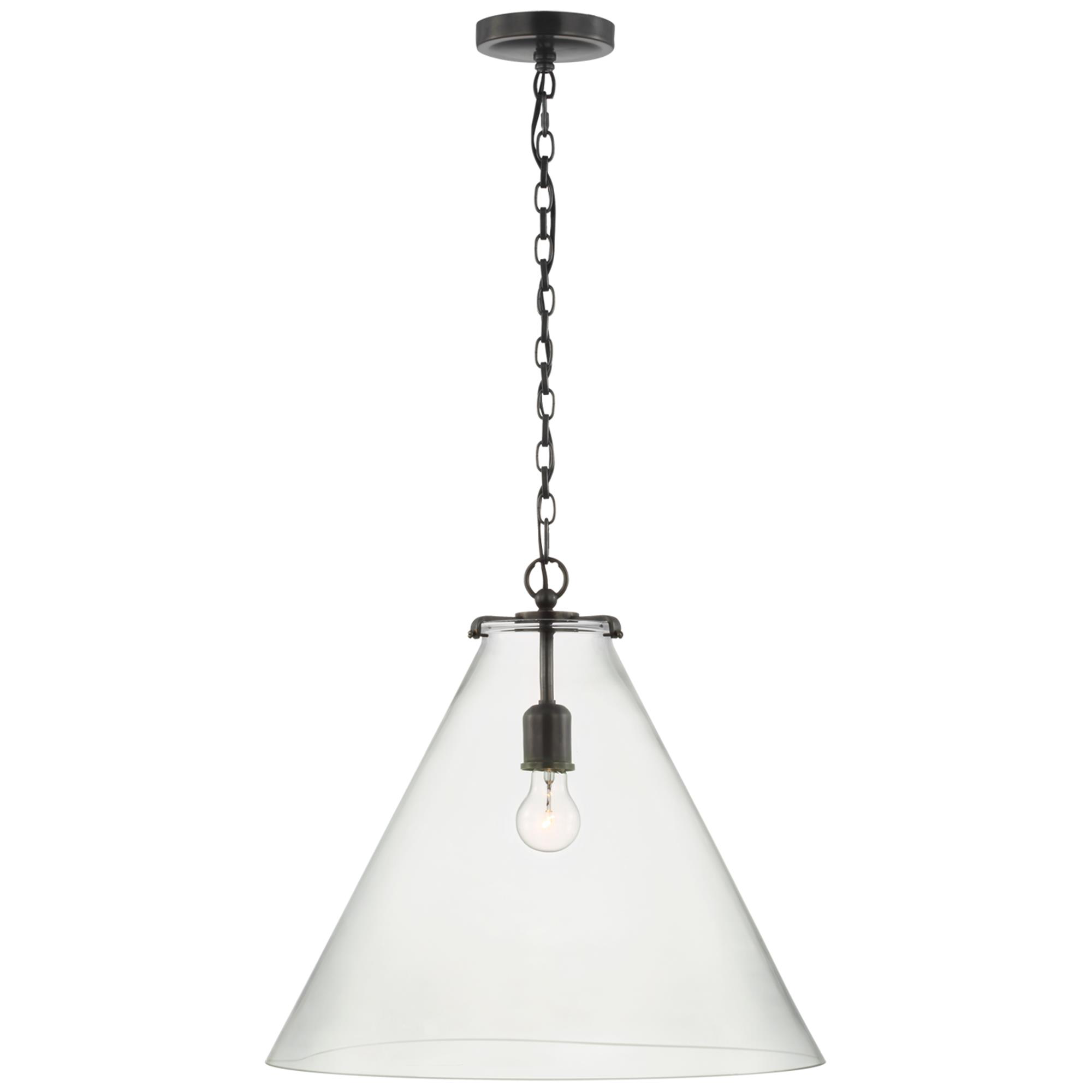 Shown in Bronze finish and Clear glass