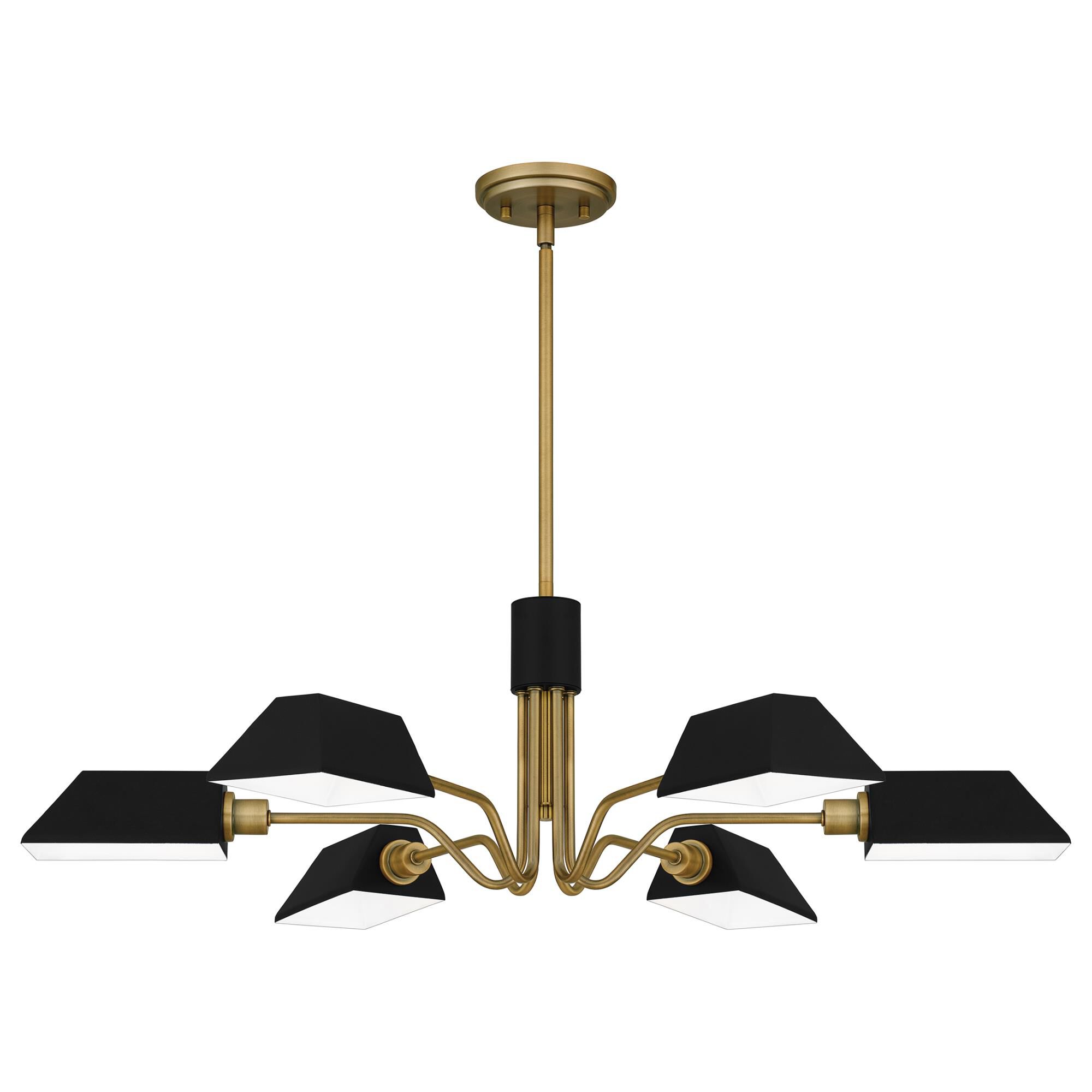 Shown in Aged Brass finish and Metal White Inside shade