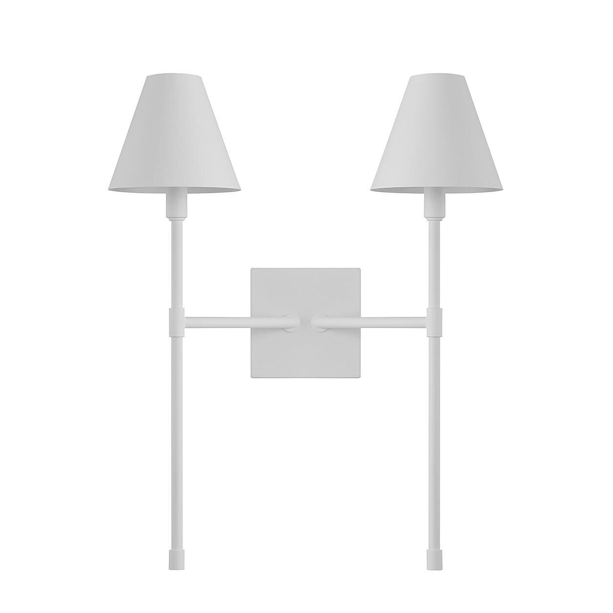 Shown in Bisque White finish and Metal shade