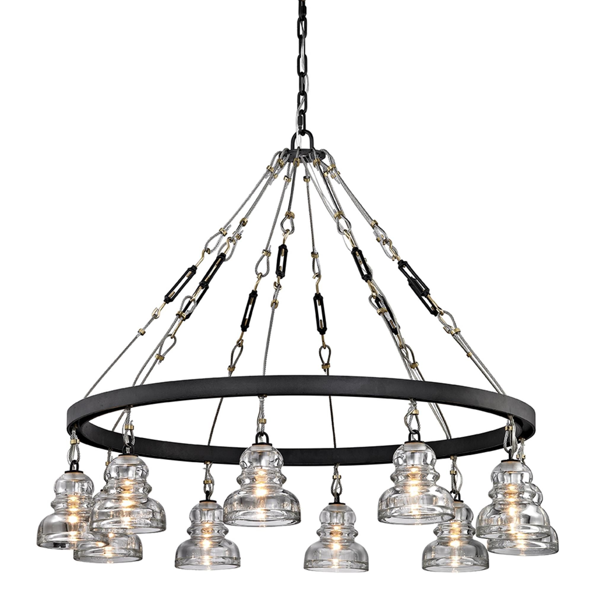 Shown in Deep Bronze finish and Historic Clear glass and Pressed Glass shade