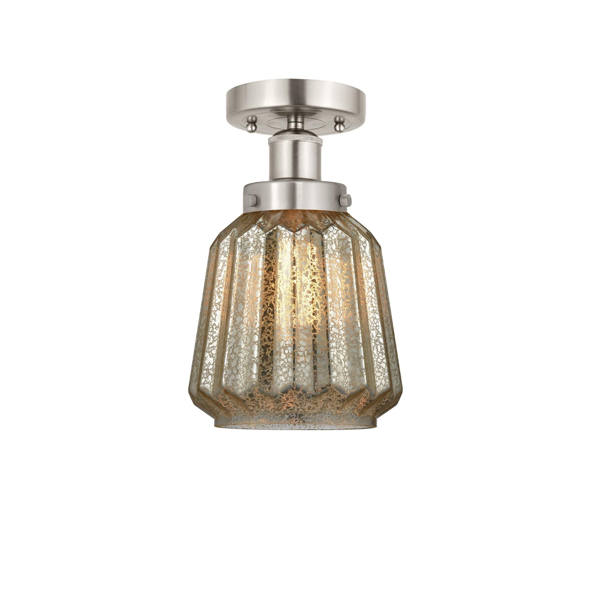 Shown in Brushed Satin Nickel, Clear finish and Clear glass and Clear Glass shade