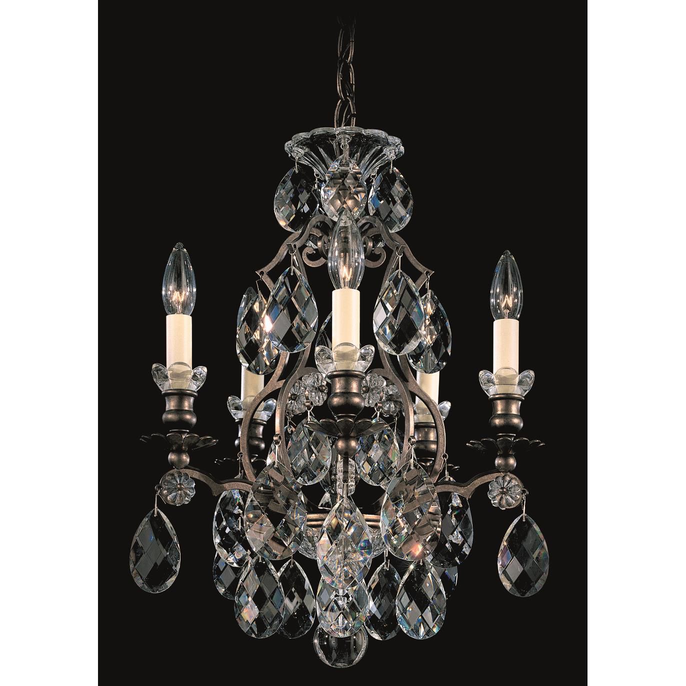 Shown in Heirloom Bronze finish and Clear Heritage Handcut crystal