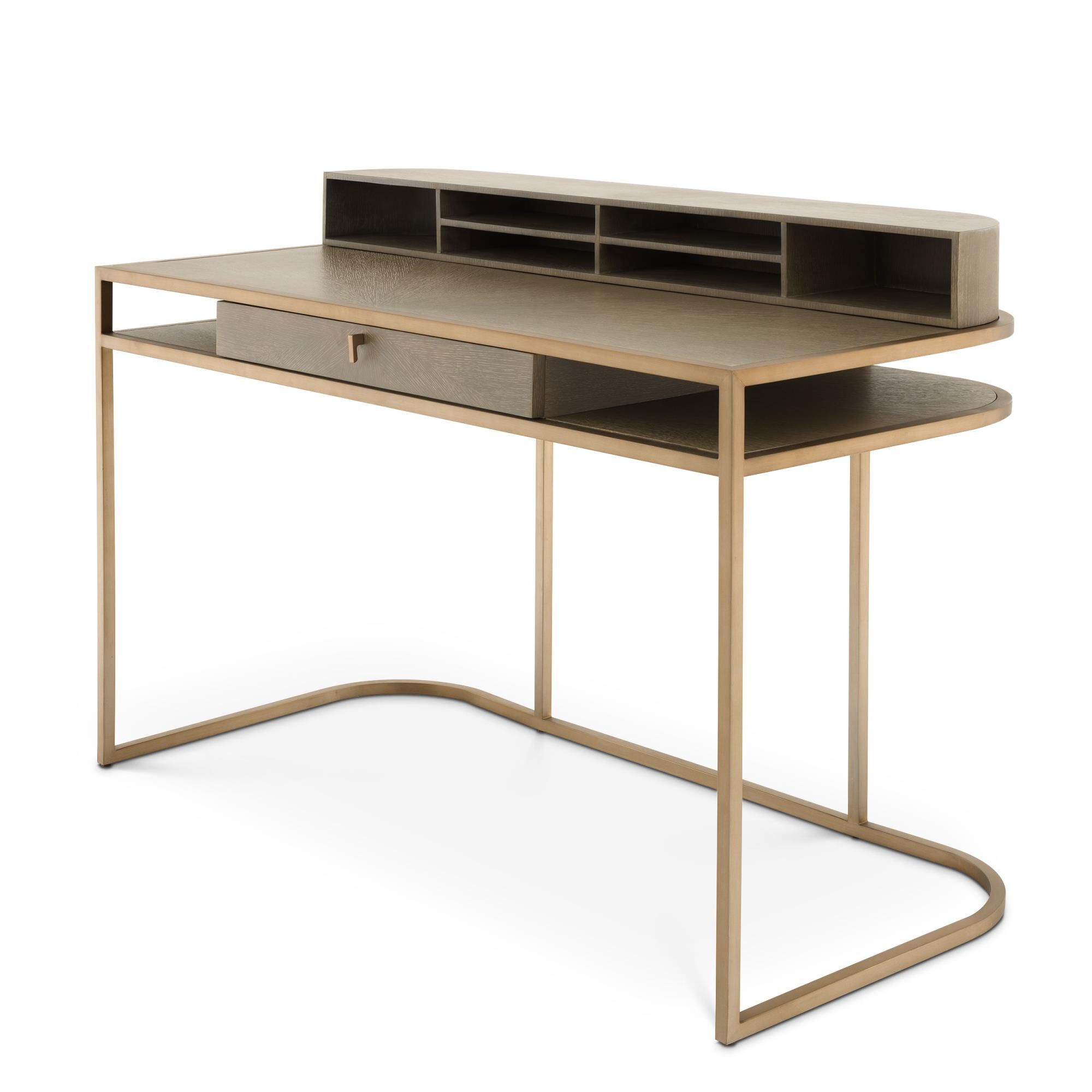 Shown in Washed Oak Veneer | Brushed Brass Finish finish