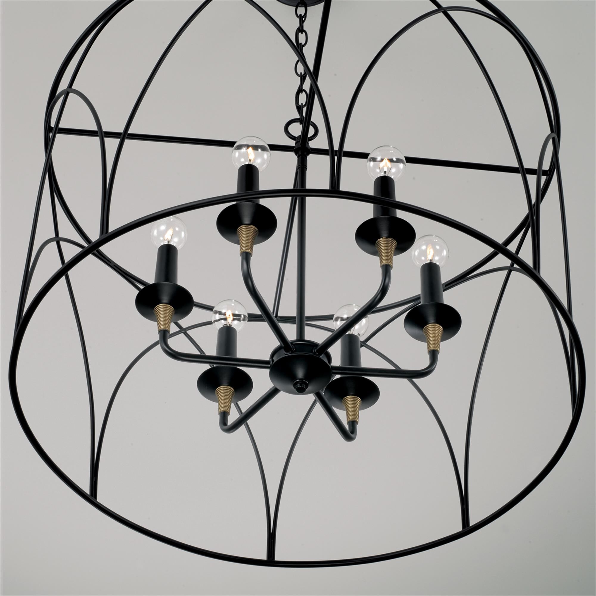 Shown in Matte Black With Brass finish
