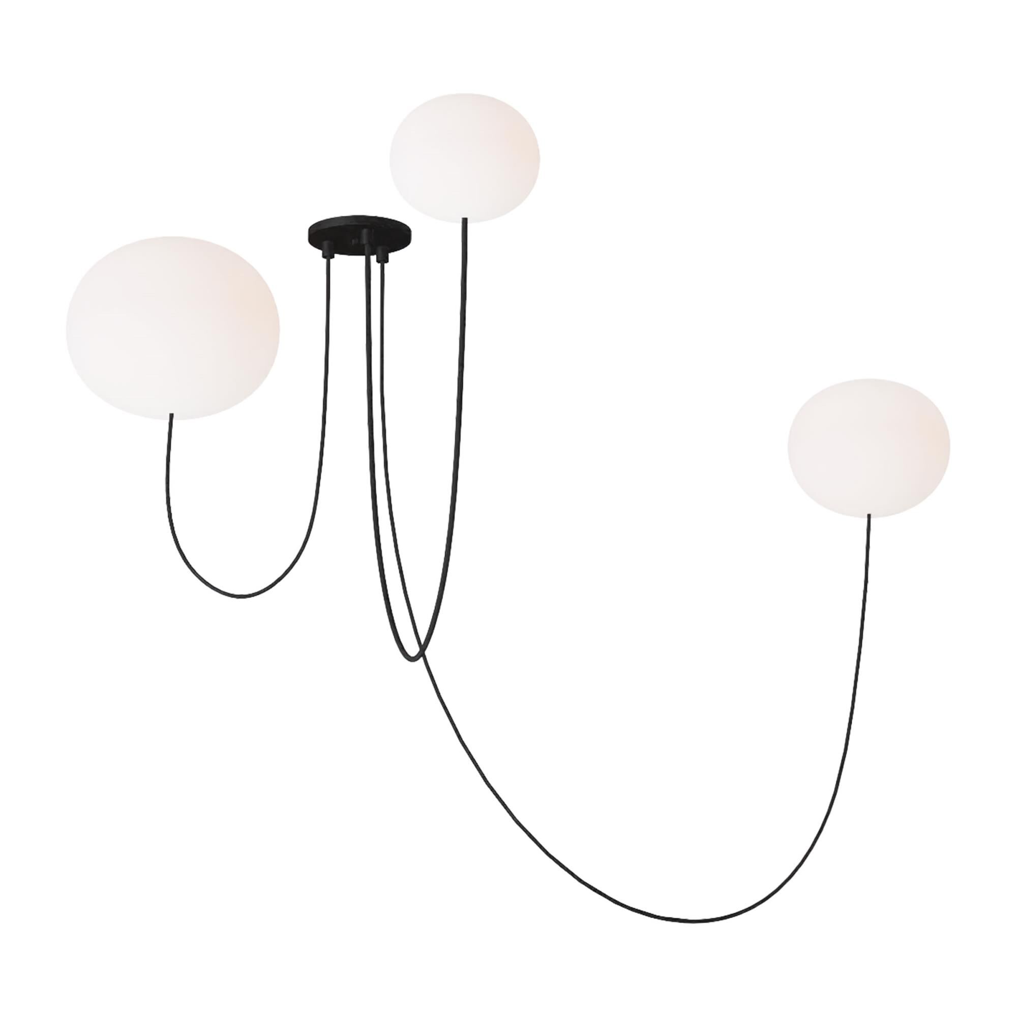 Peter Bristol Helium 21 Inch 3 Light Mini Chandelier by Visual Comfort Modern Collection
