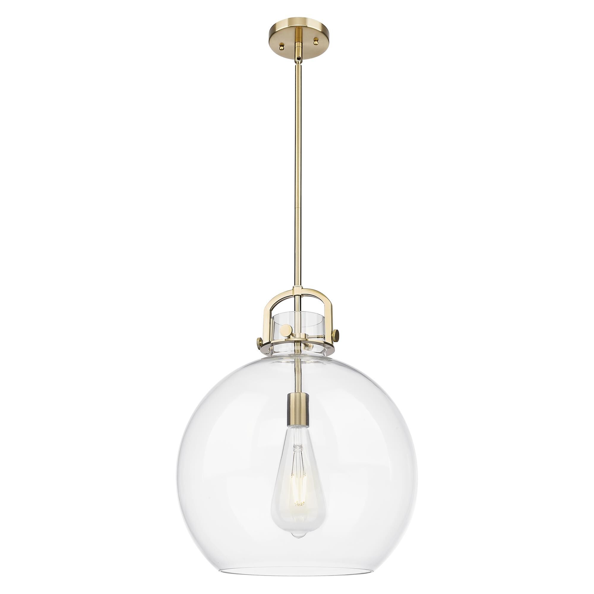 Shown in Champagne Bronze finish and Clear shade