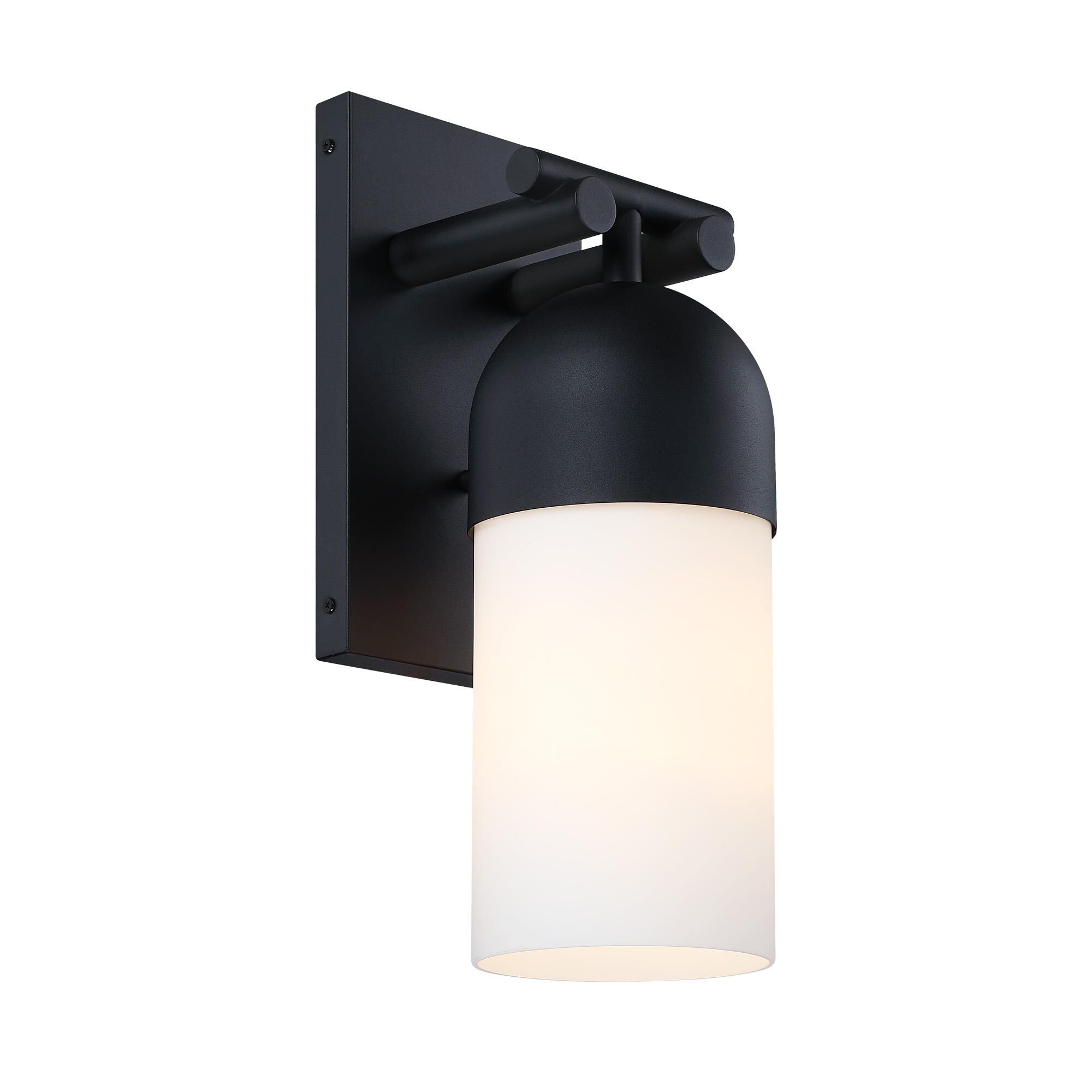 Shown in Black finish and Etched Opal glass