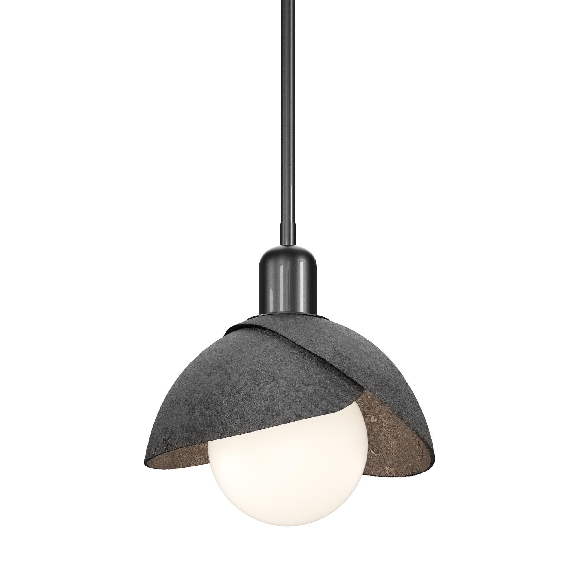 Shown in Ink finish and White glass and White Glass shade