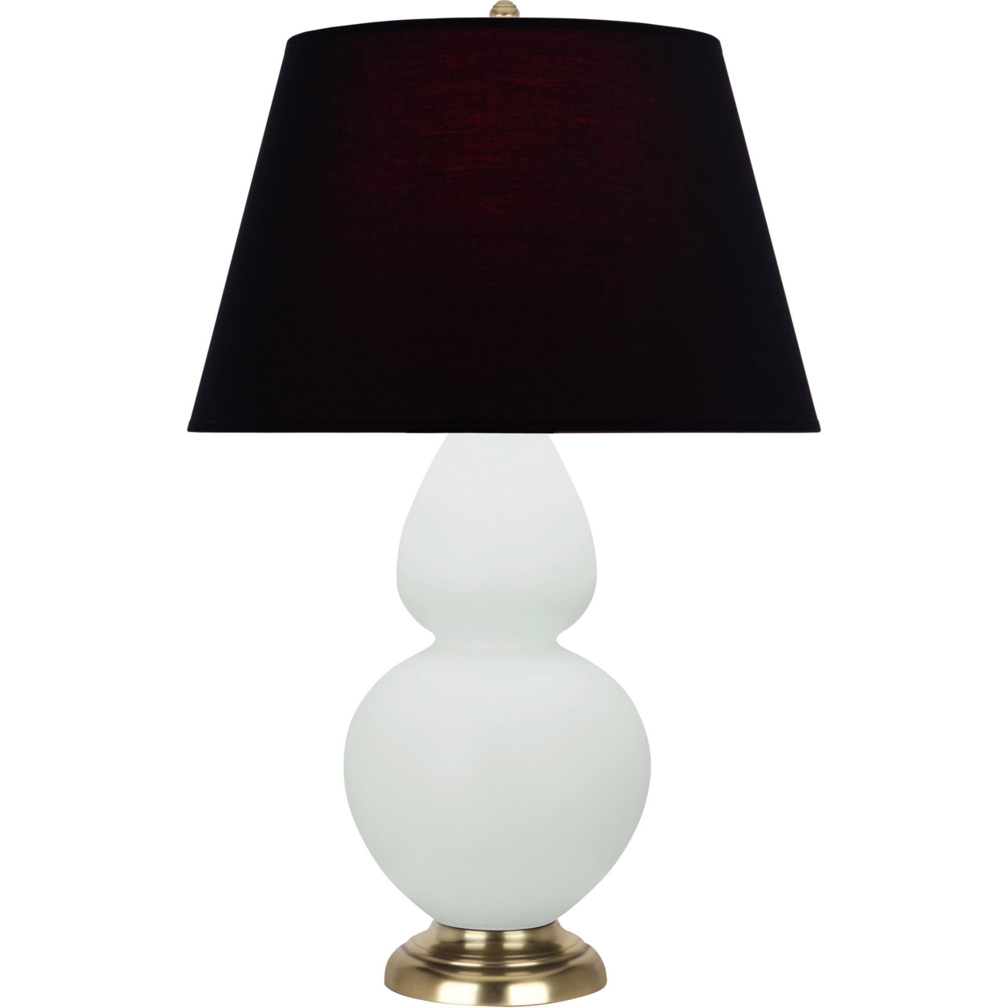 Shown in Matte Celadon finish and Ink Black with Rose Red Lining shade and Antique Brass accent