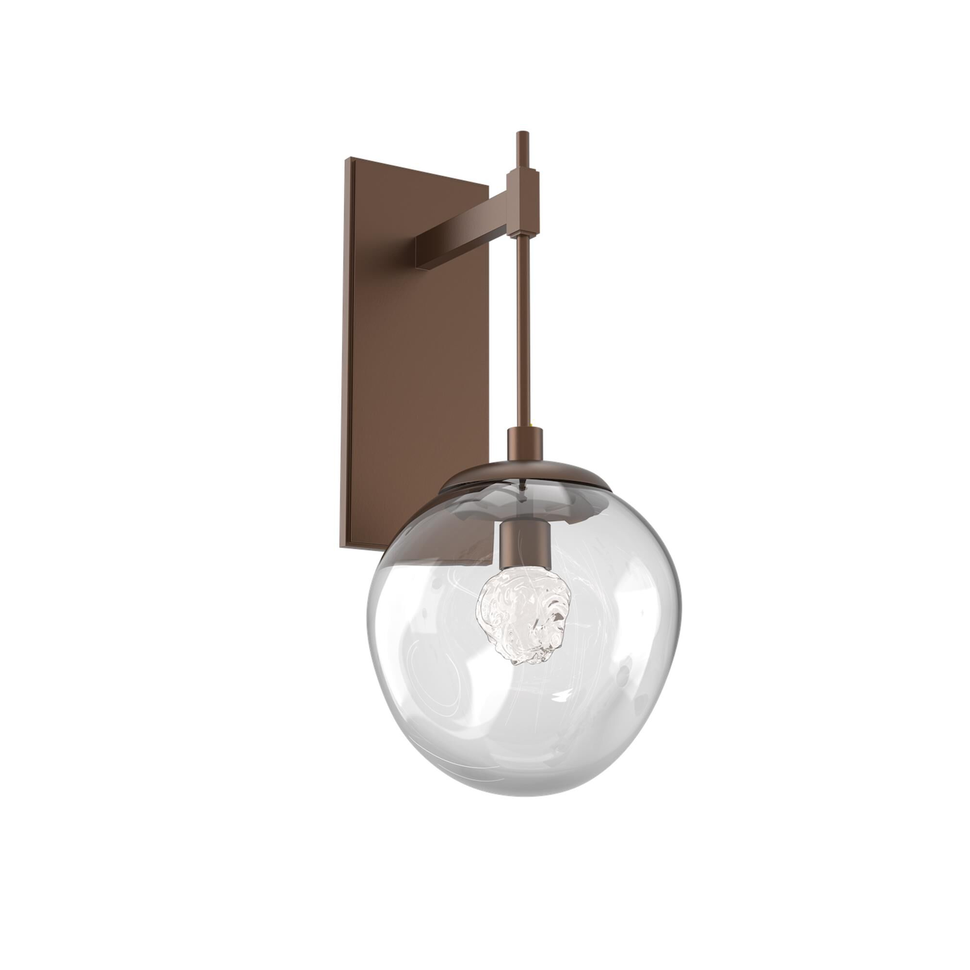 Shown in Burnished Bronze finish and Floret Inner And Clear Outer glass