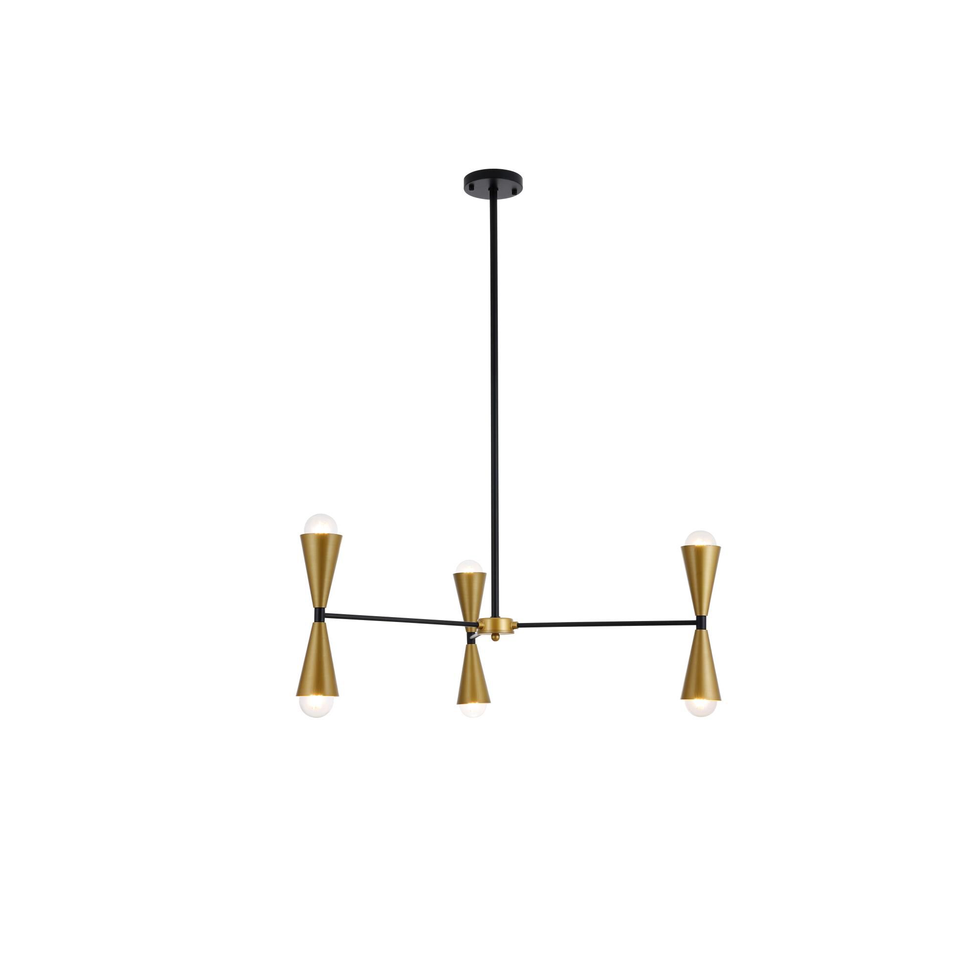 Cade 34 Inch 6 Light Chandelier by Elegant Lighting