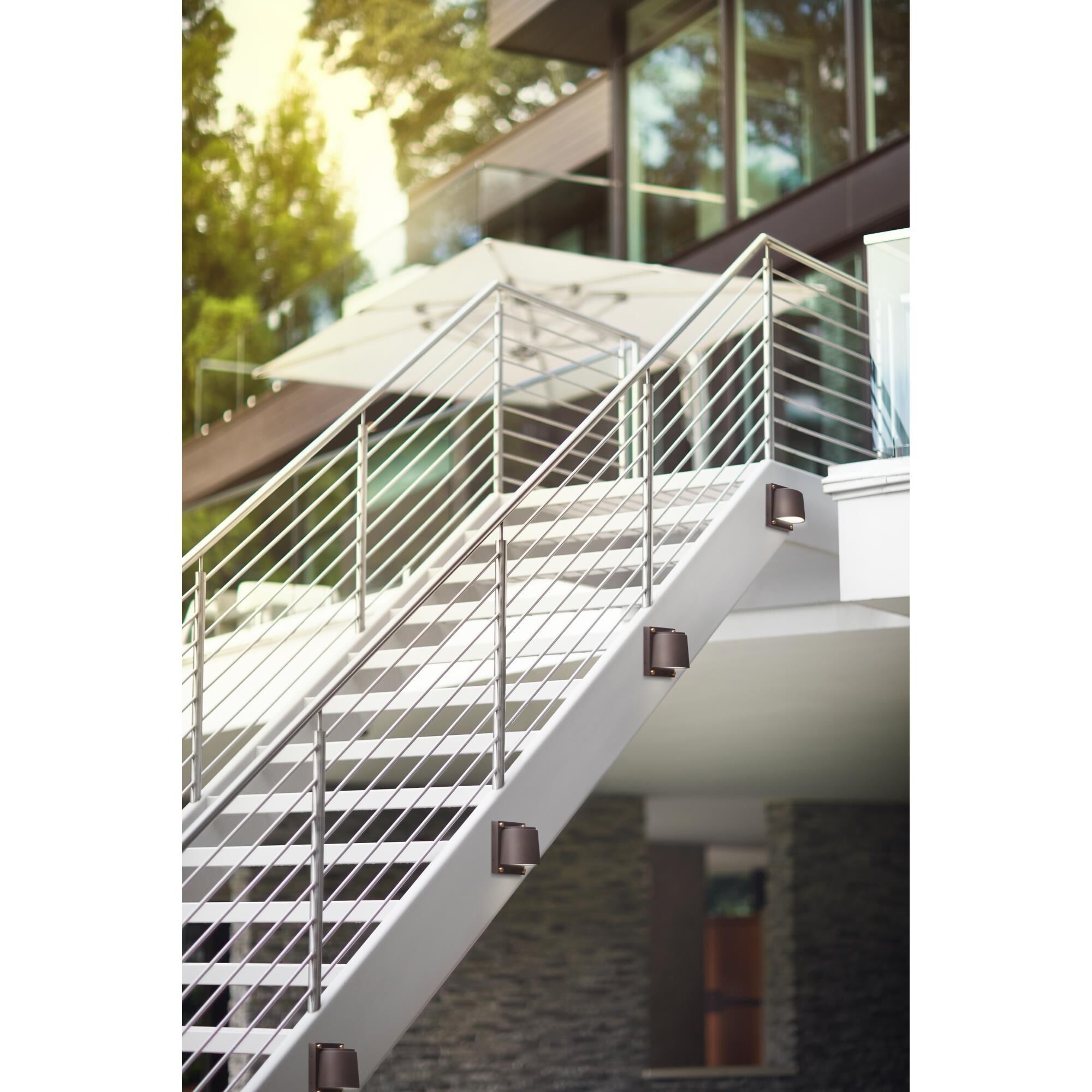 Shown in Architectural Bronze with Brass Accents finish and Etched Lens glass