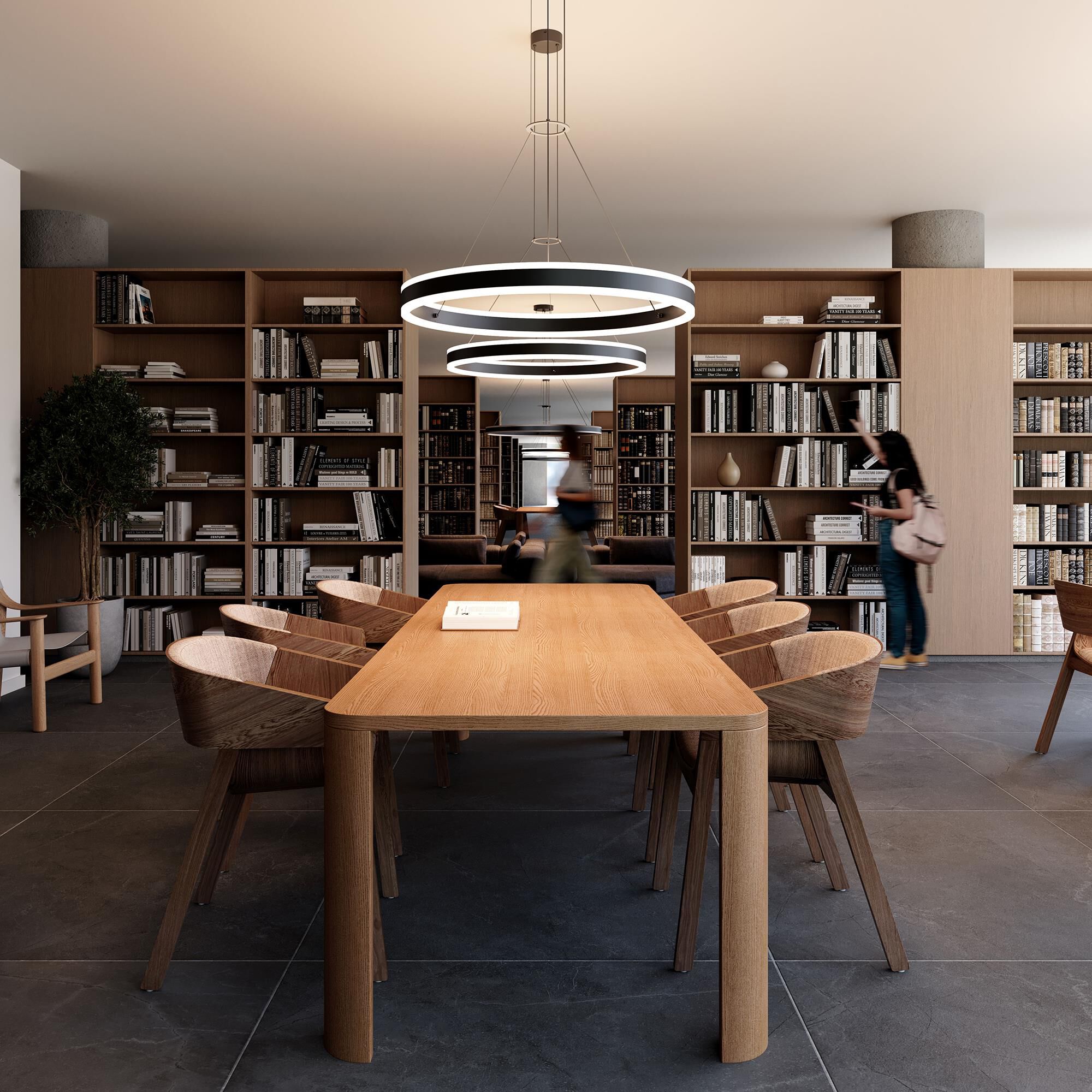 Double Corona 32 Inch Large Pendant by SONNEMAN