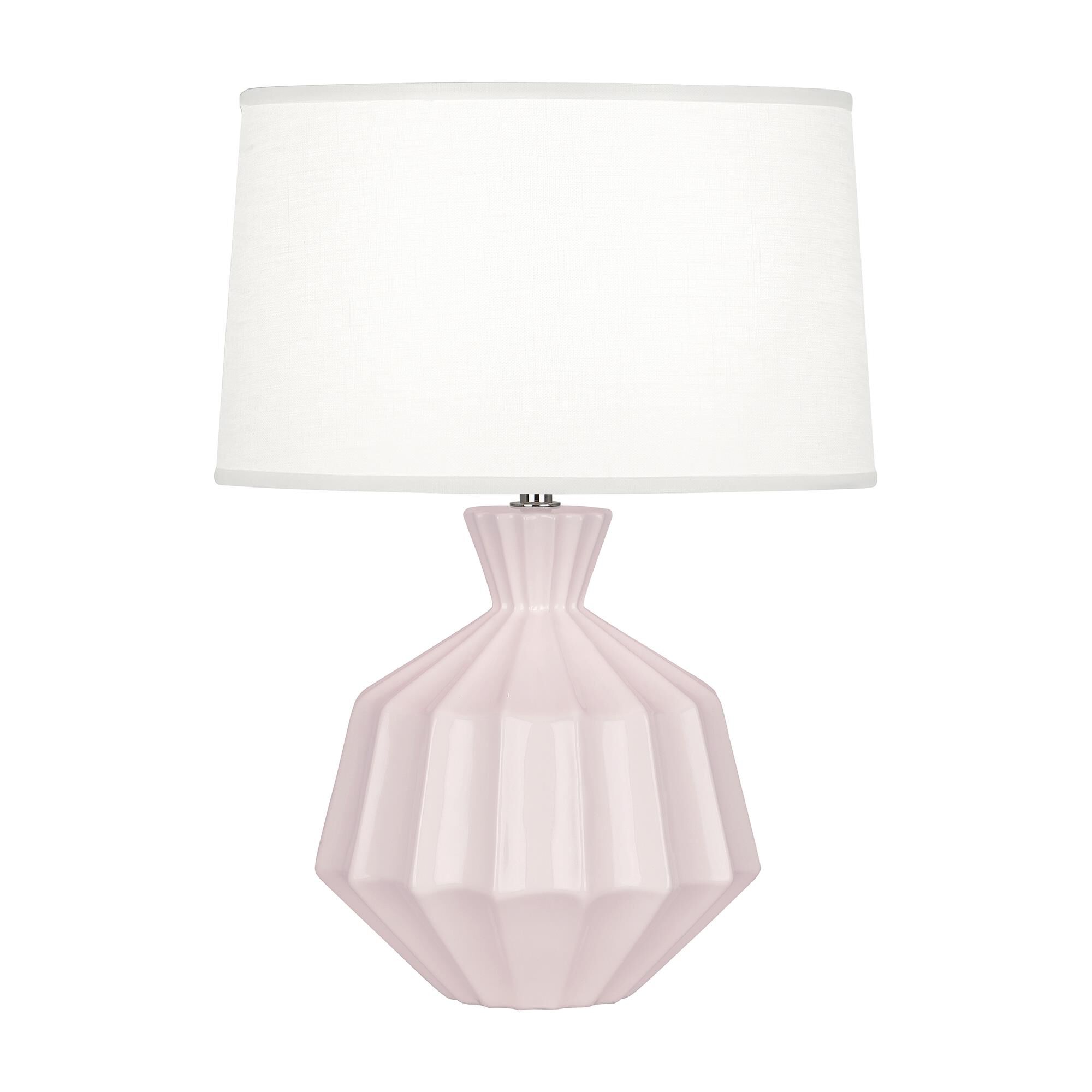 Shown in Rose Water Glazed finish and White shade