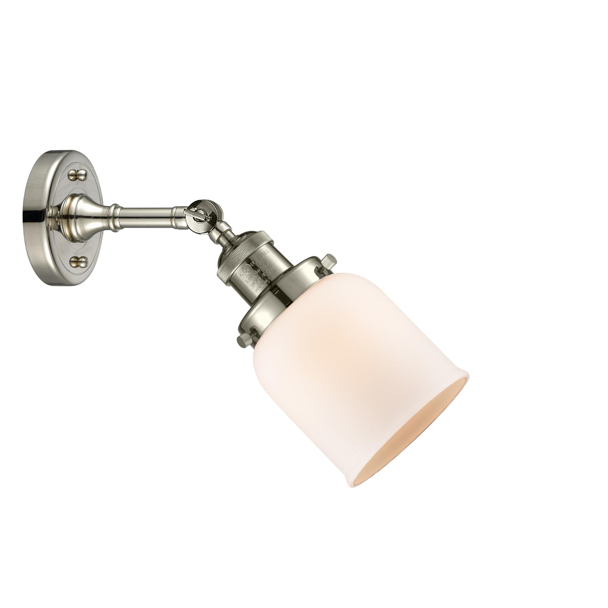 Shown in Polished Nickel finish and Frosted glass and None accent