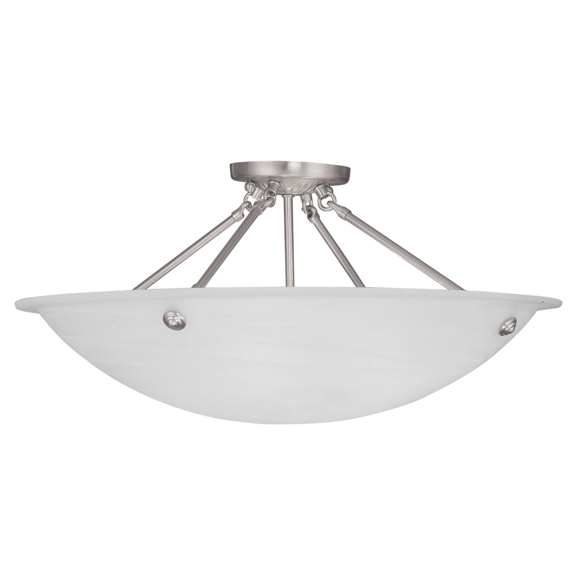 Home Basics 24 Inch 4 Light Semi Flush Mount by Livex Lighting