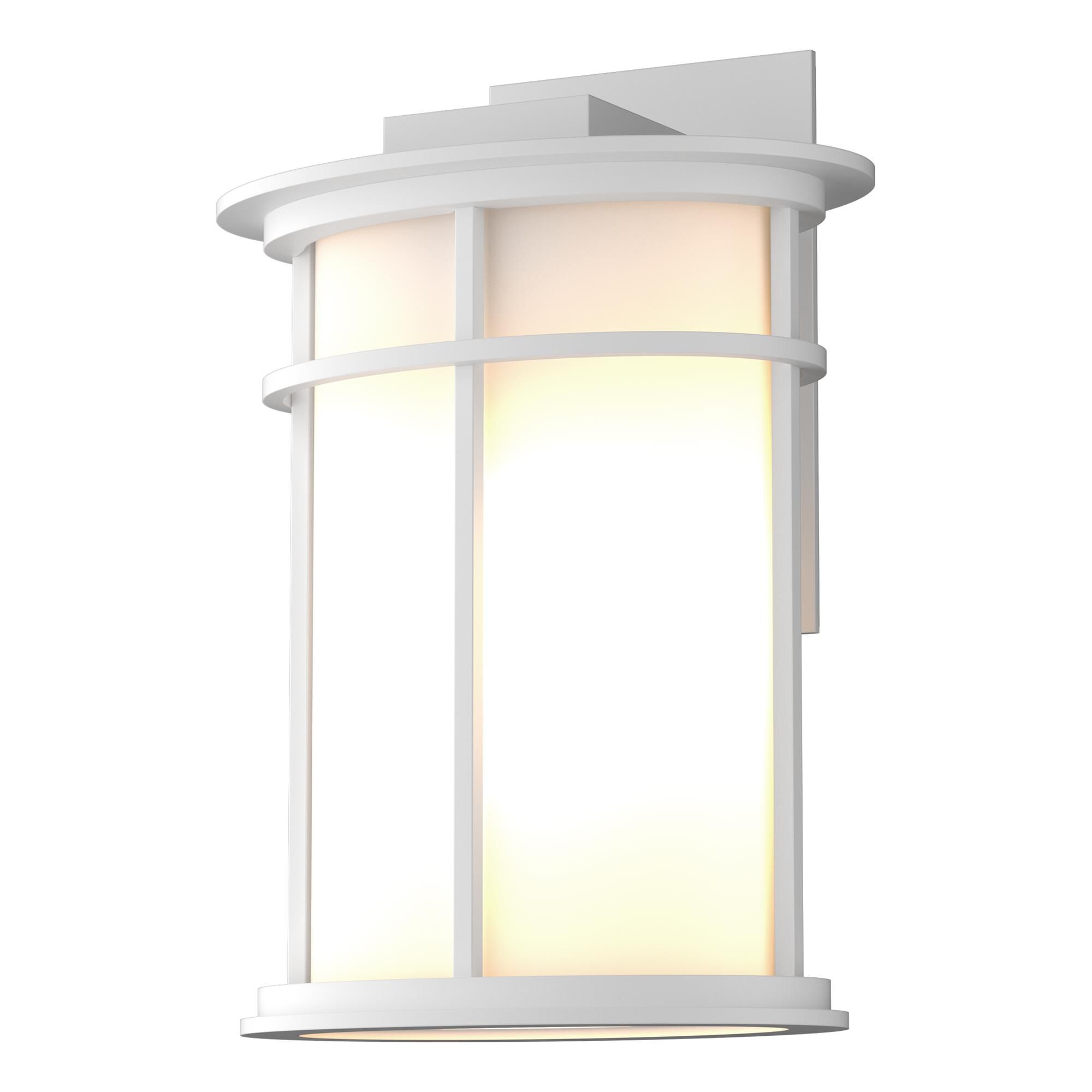 Shown in Coastal White finish and Opal glass