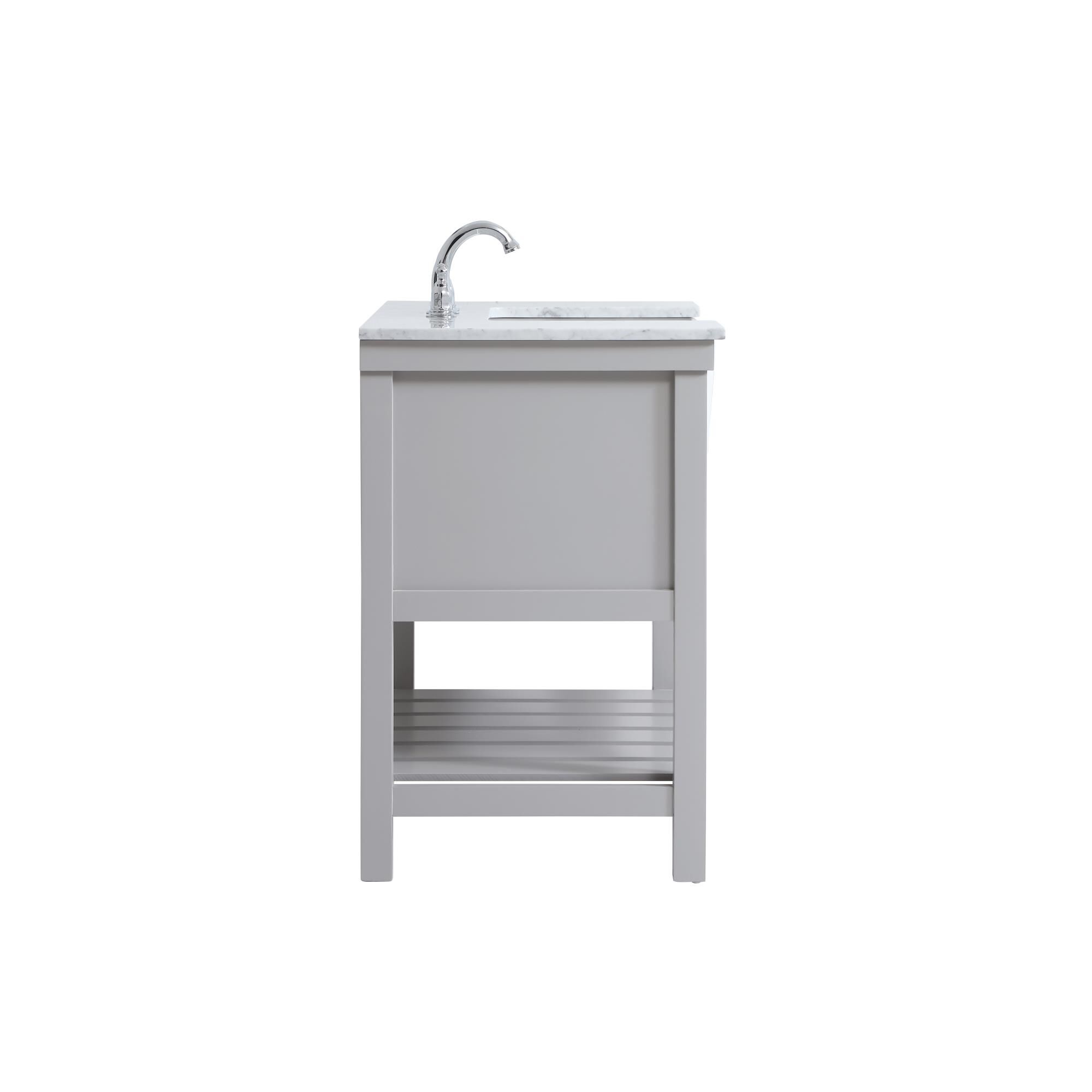 Shown in Grey finish and Without Backsplash accent