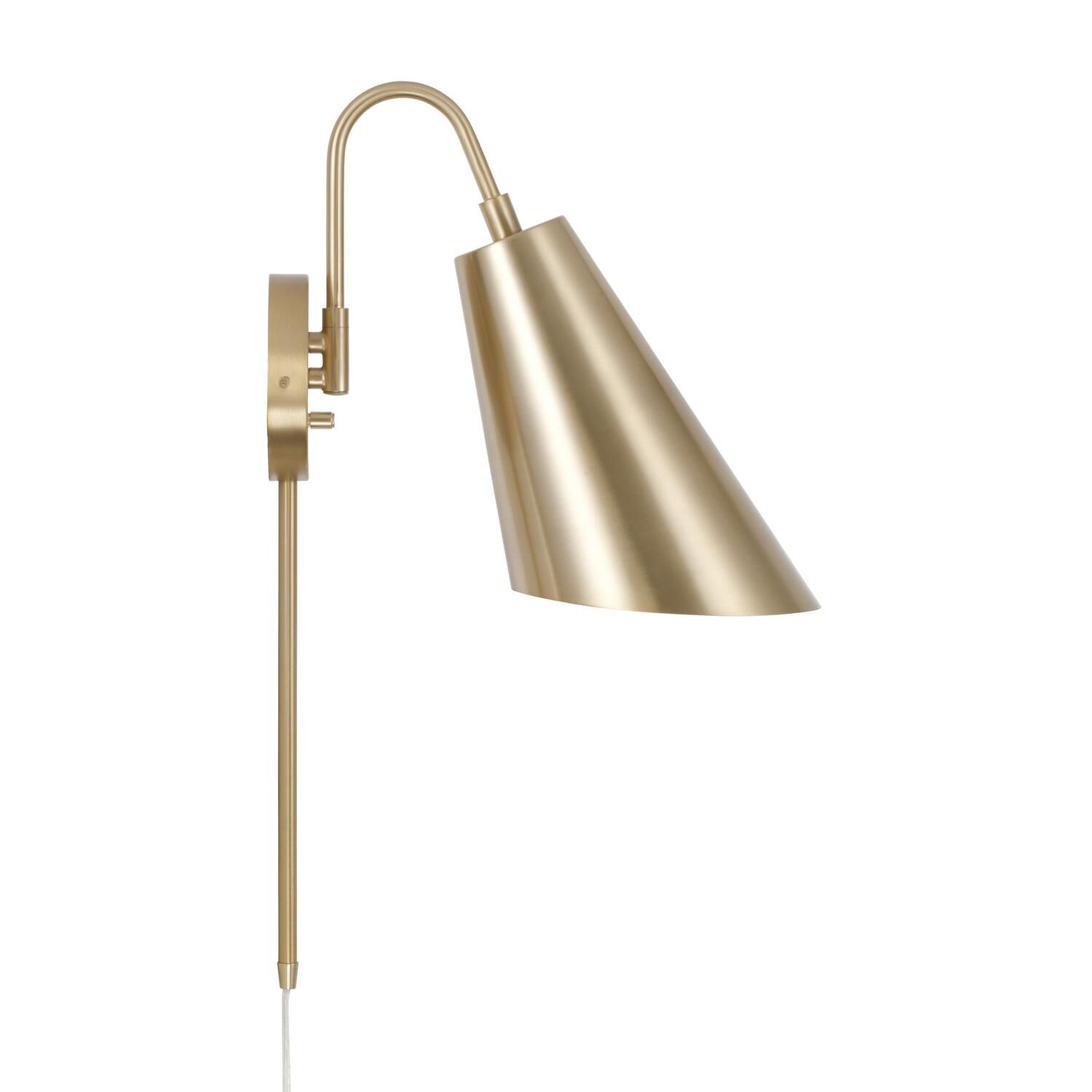 Shown in Matte Brass finish and Matte Brass Metal  With White Interior shade
