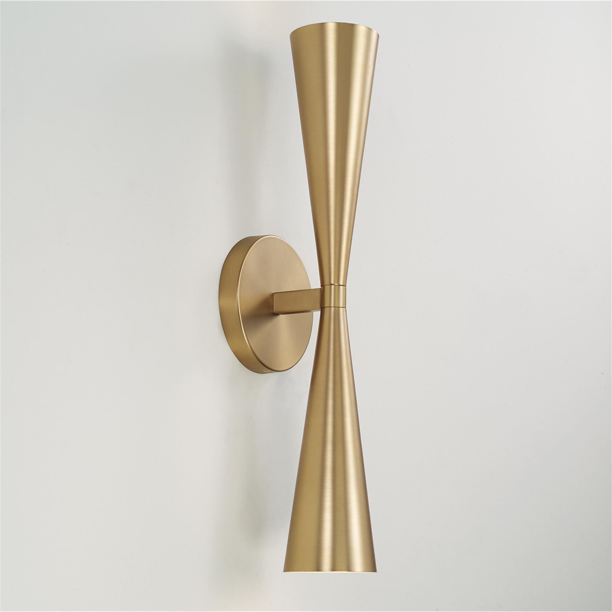 Shown in Matte Brass finish and Matte Brass Metal  With White Interior shade