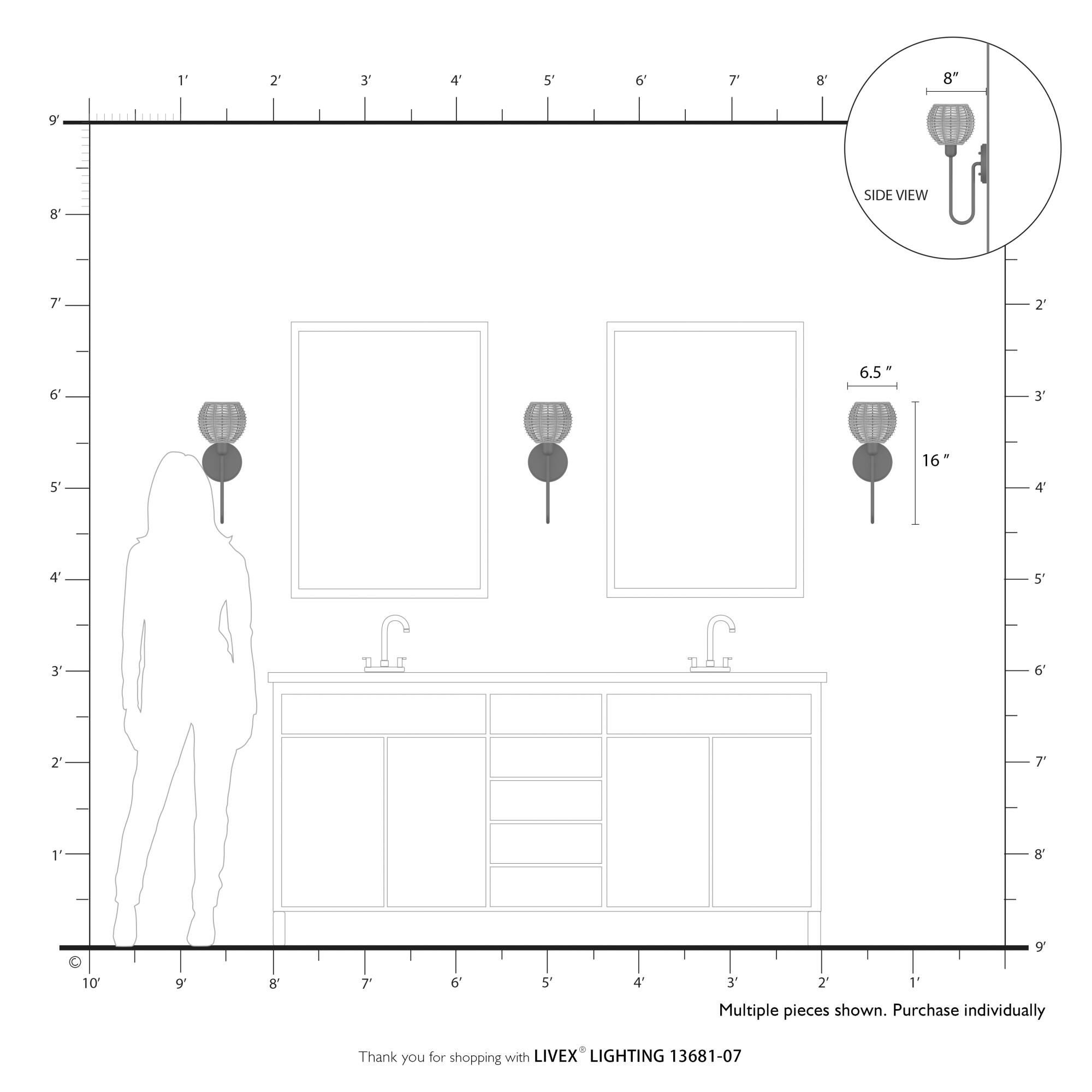 Shown in Bronze finish and Hand-Woven French Beige Paper Rope shade