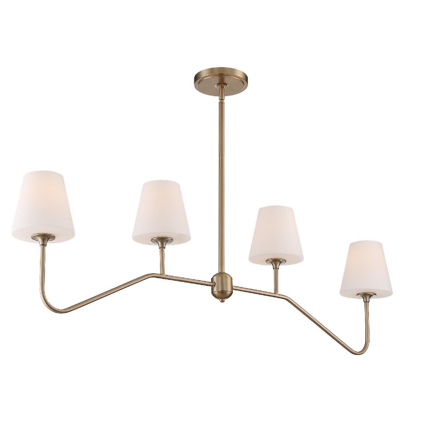 Shown in Vibrant Gold finish and Glass shade