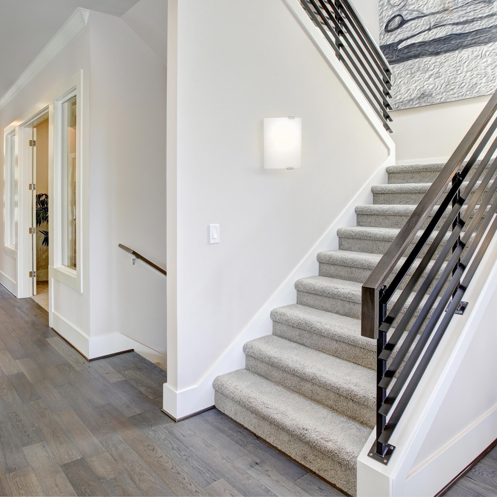 Shown in Chrome finish and Satin glass