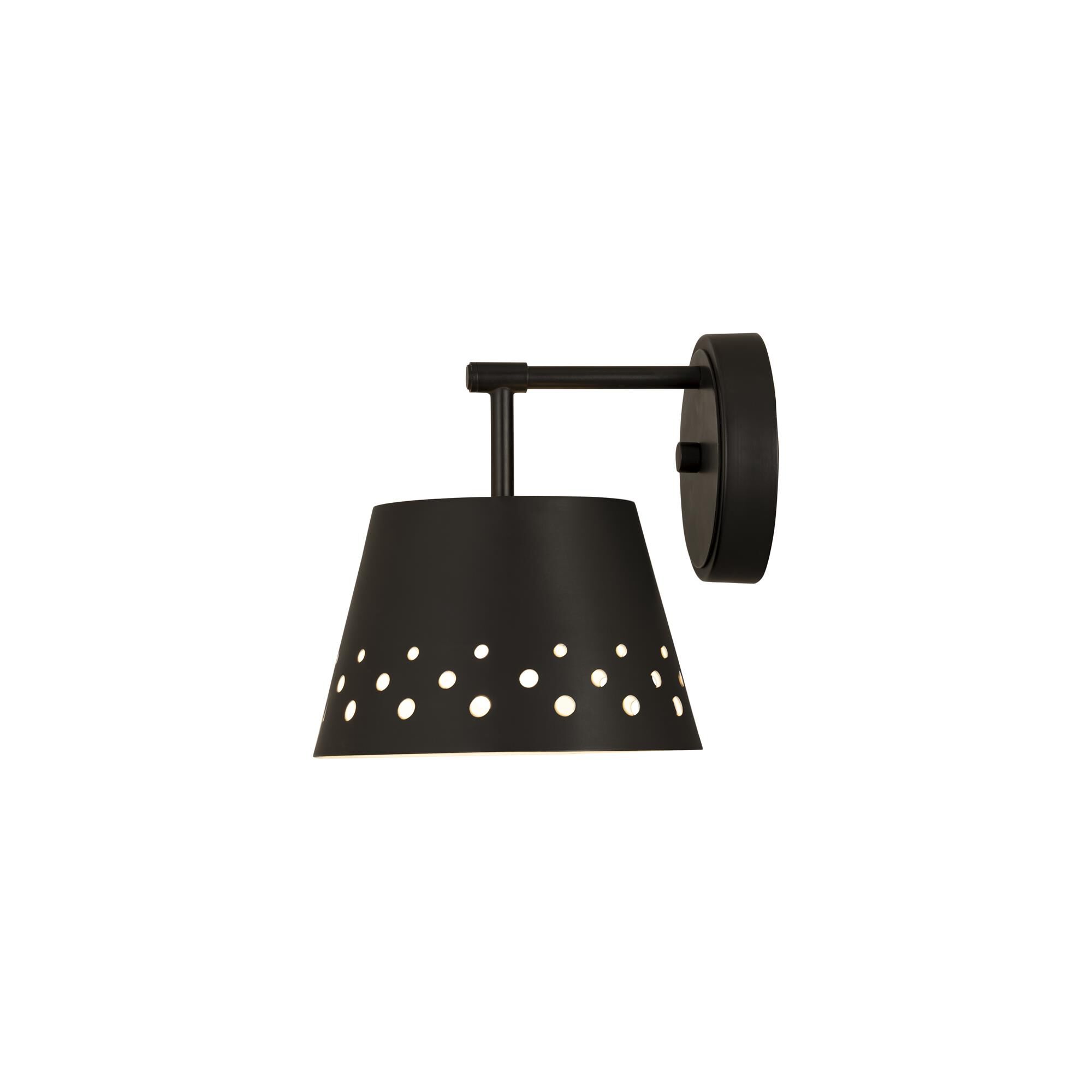 Shown in Matte Black finish and Iron glass and Iron shade