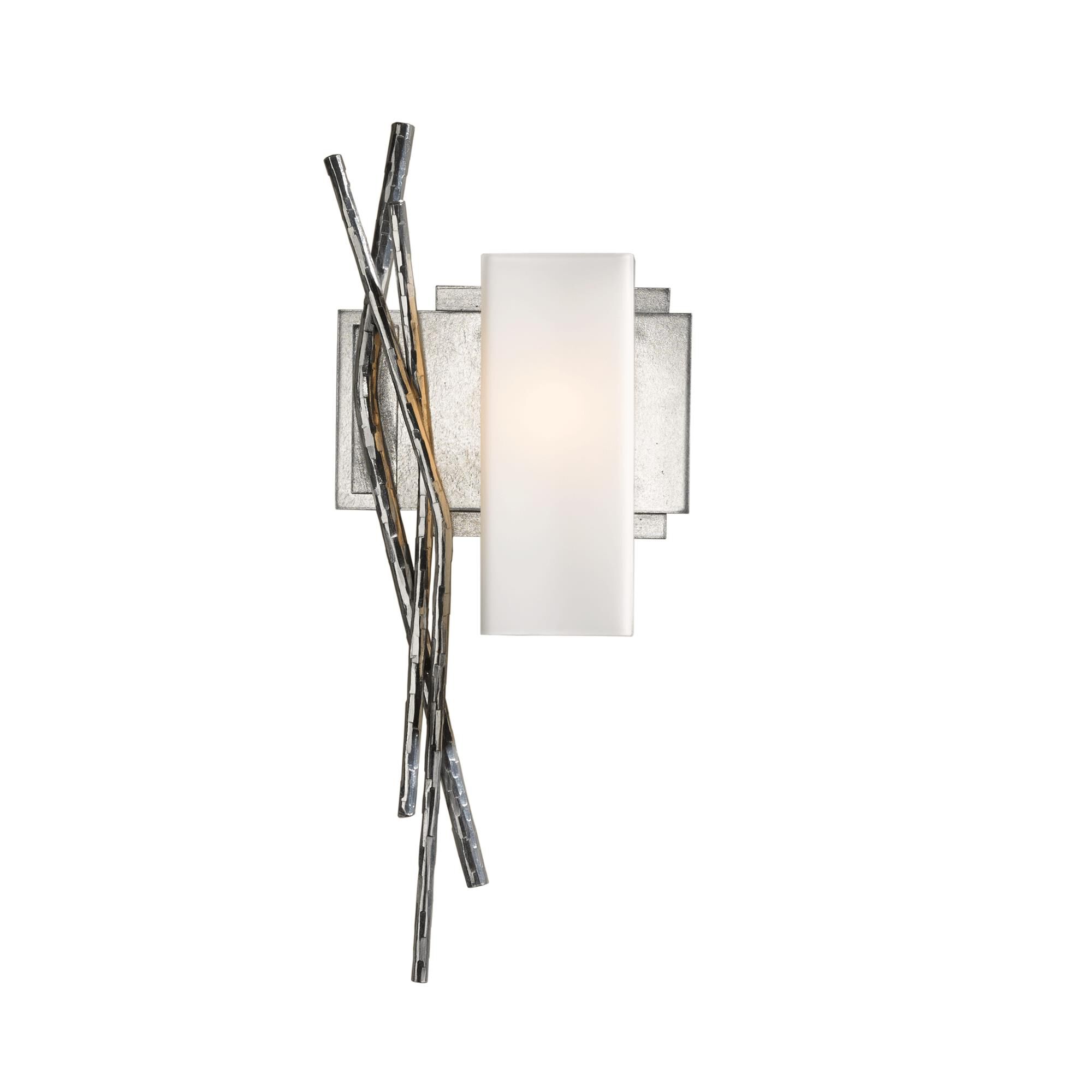 Shown in Sterling finish and Opal glass and Left Orientation accent