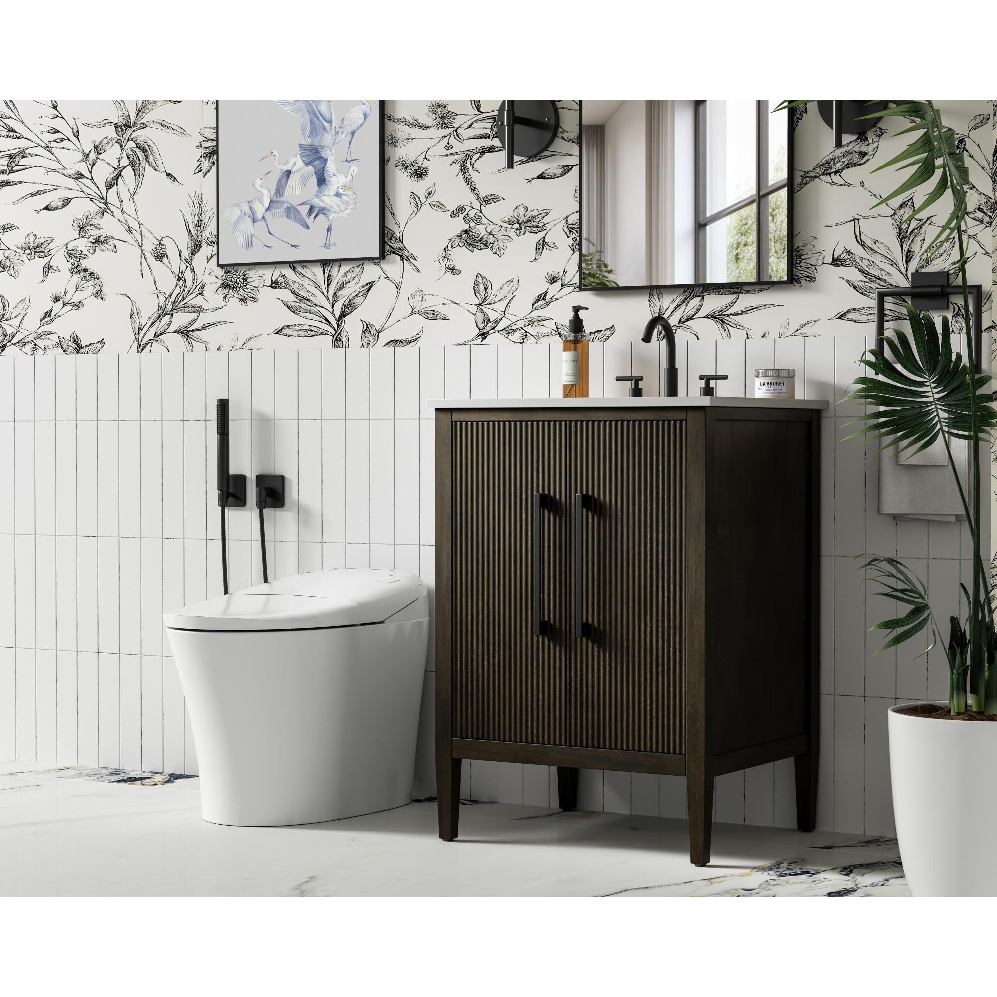 Shown in Chocolate Oak finish