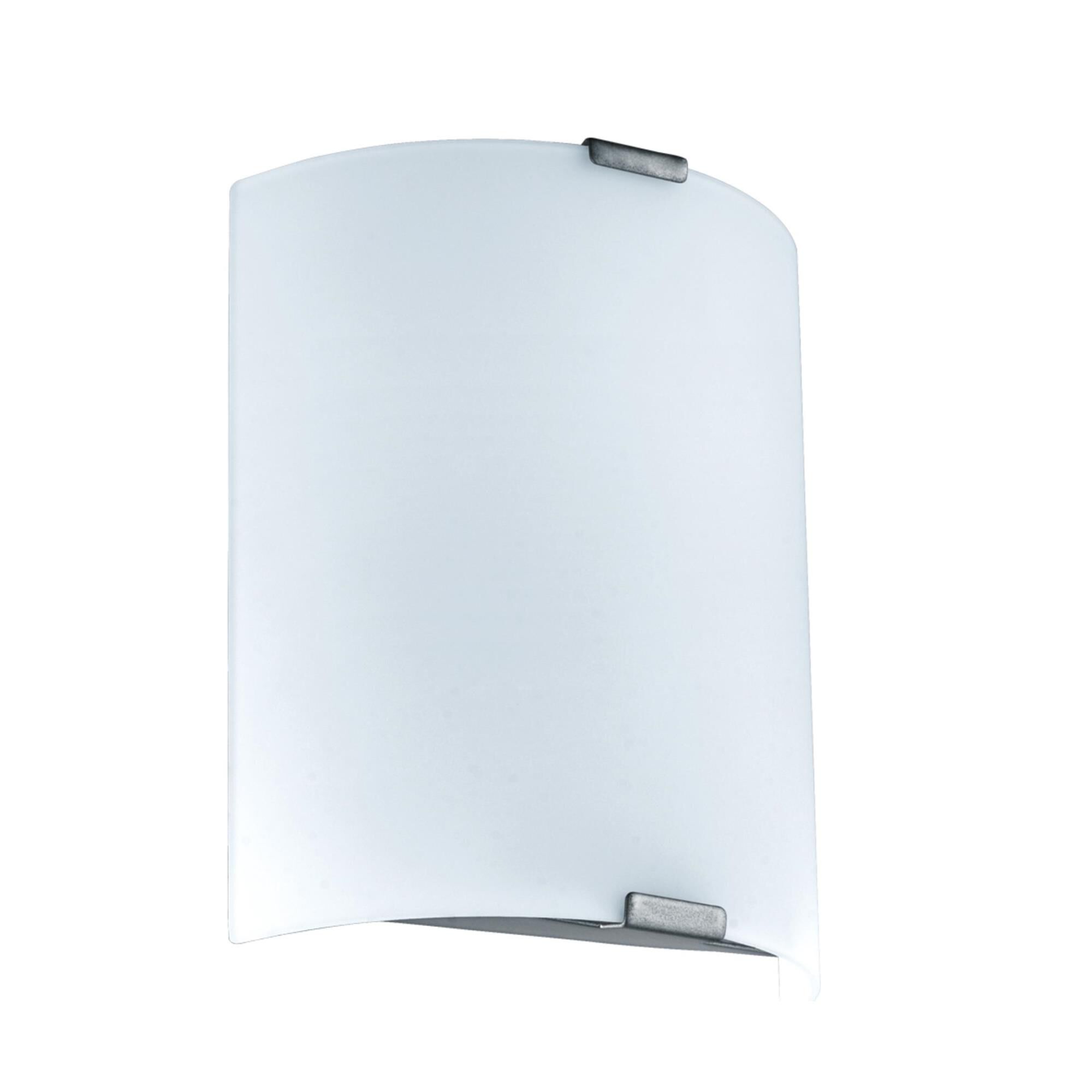 Shown in Silver finish and White glass