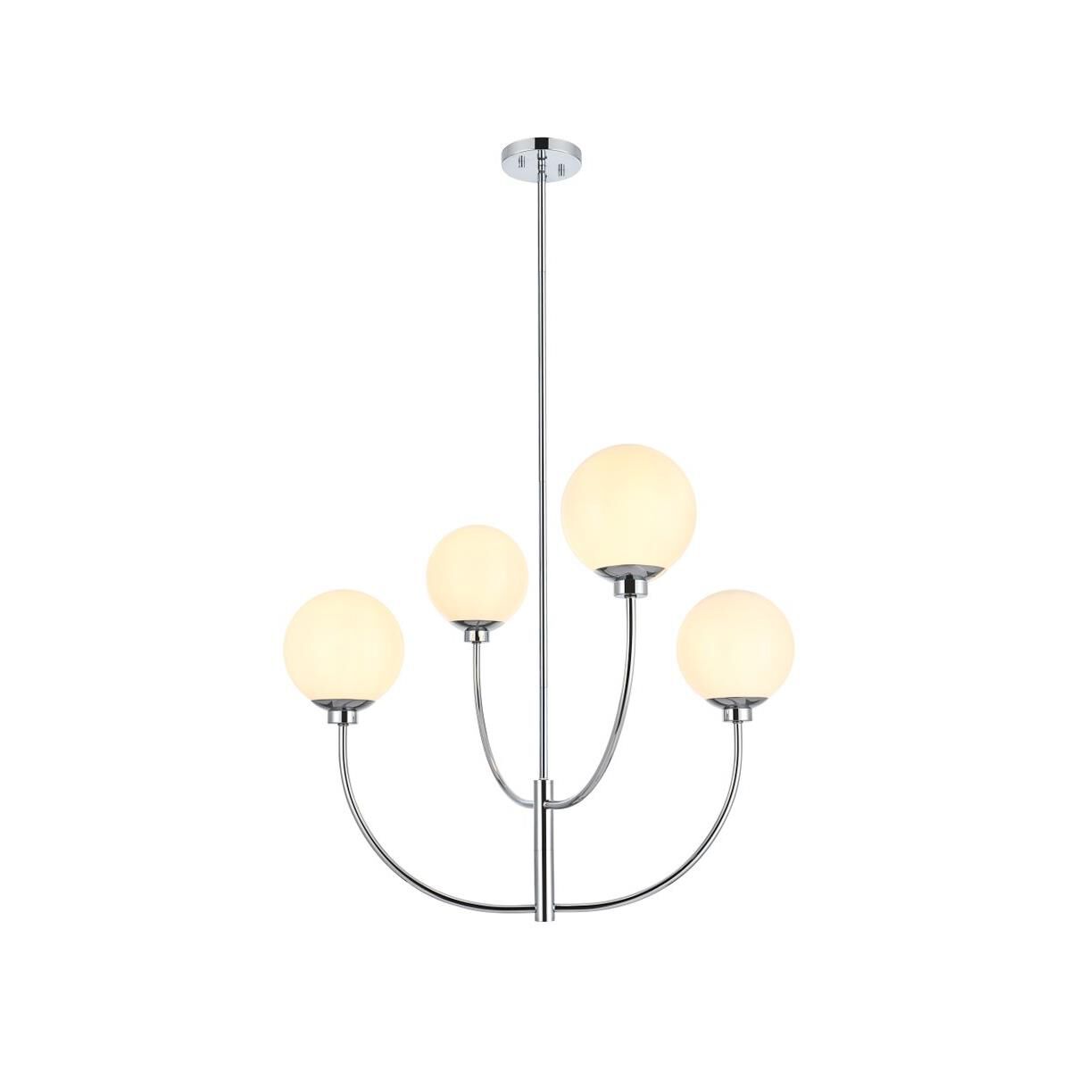 Nyomi 30 Inch 4 Light Chandelier by Elegant Lighting
