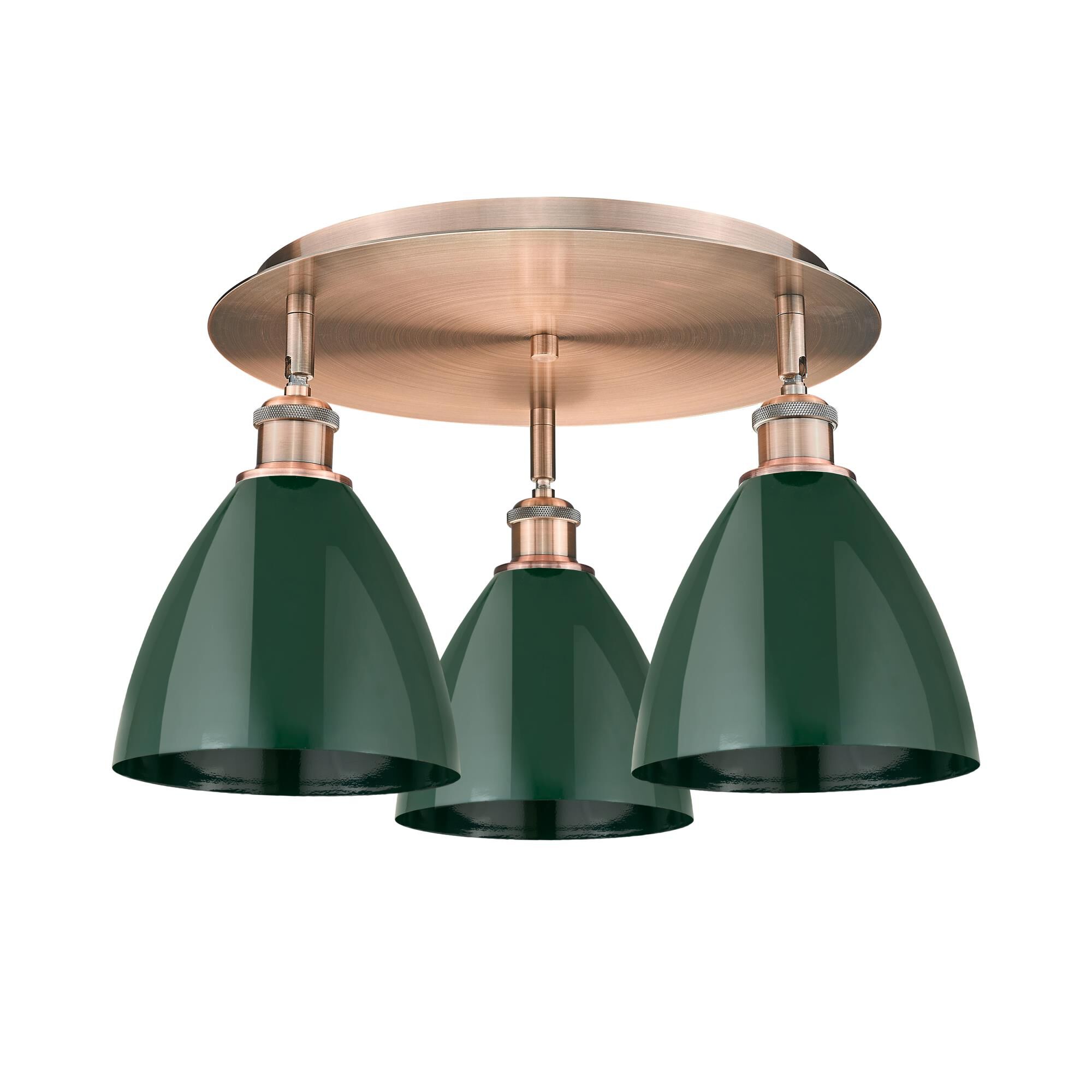 Shown in Antique Copper finish and Green shade